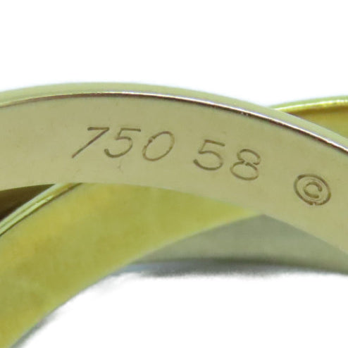 CARTIER 18K黄金Trinity Ring戒指US#8.25/Cartier#58