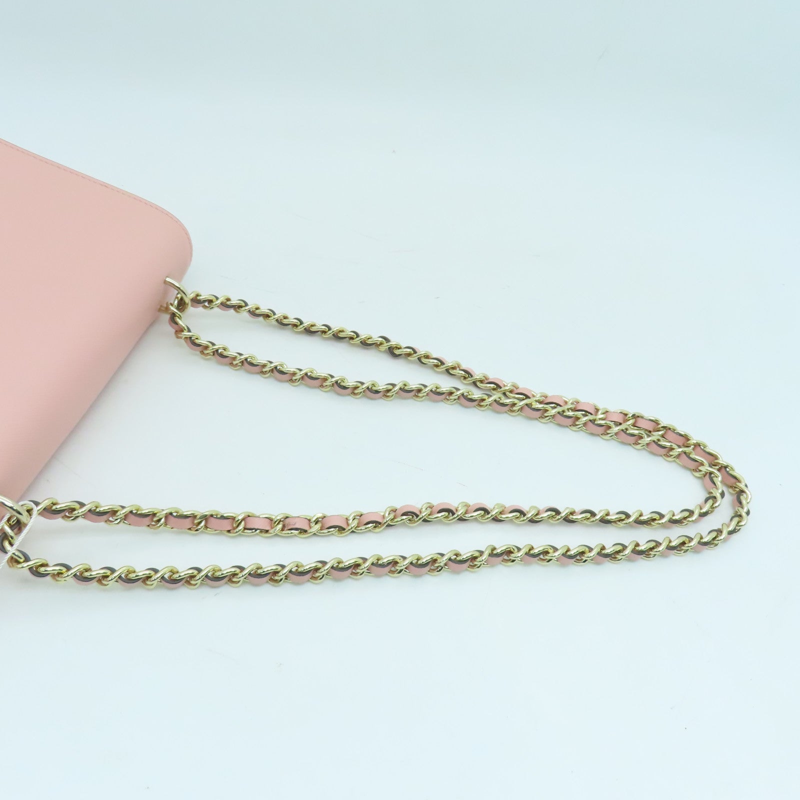 Tory Burch 牛皮皮革Chain Shoulder金扣链带肩背袋粉红色