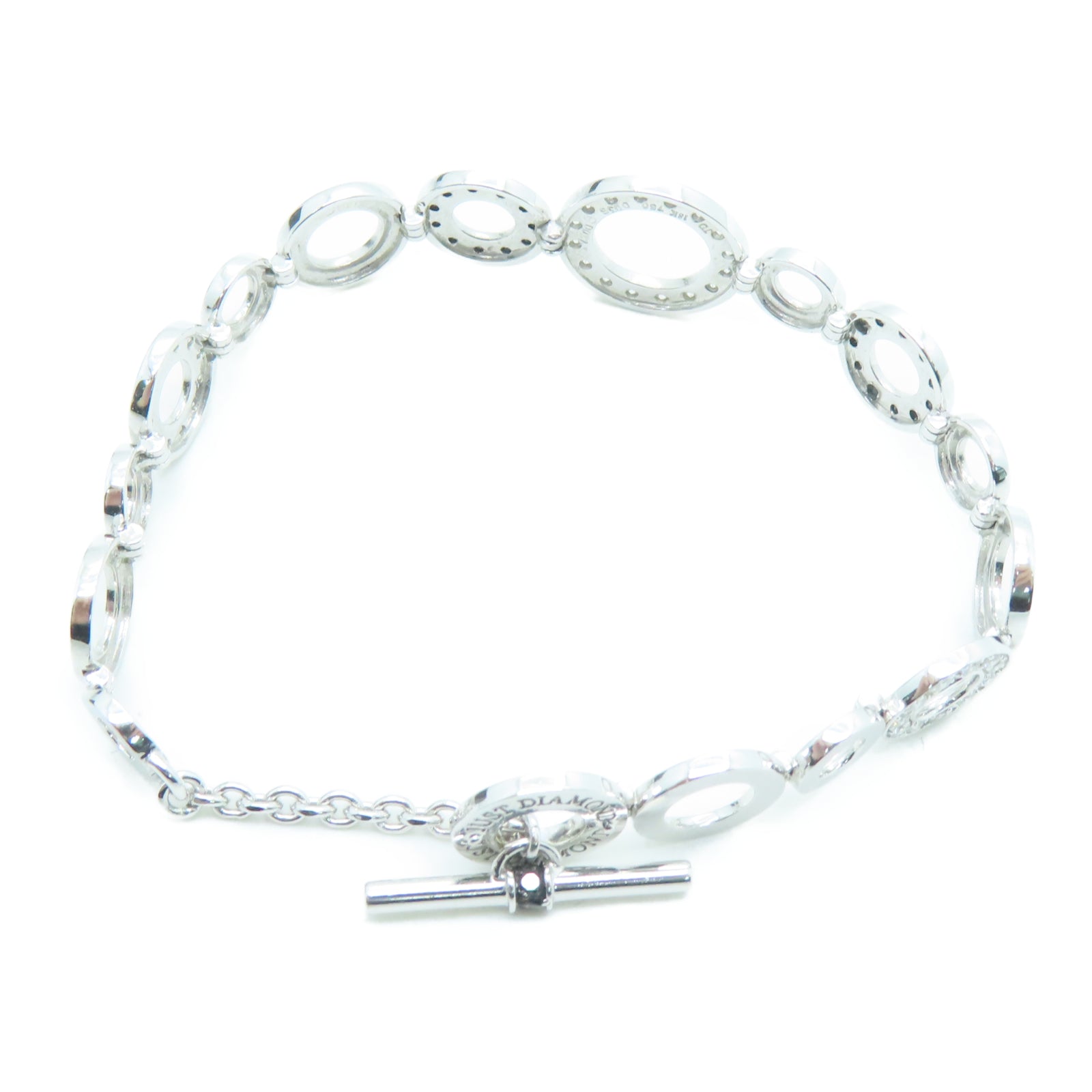 JEWELRY 18K白金Diamond Bracelet 0.36/0.27ct钻石手环