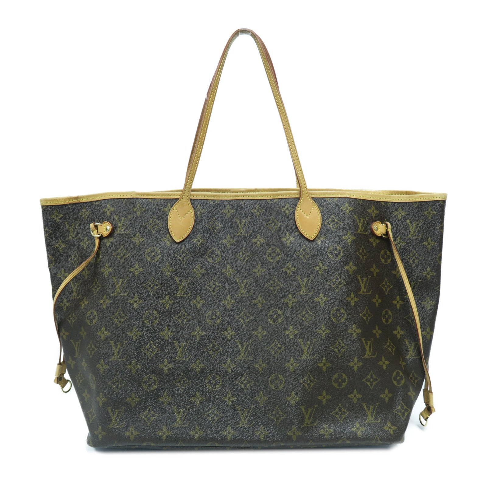 LOUIS VUITTON Monogram Neverfull GM金扣肩背袋啡色