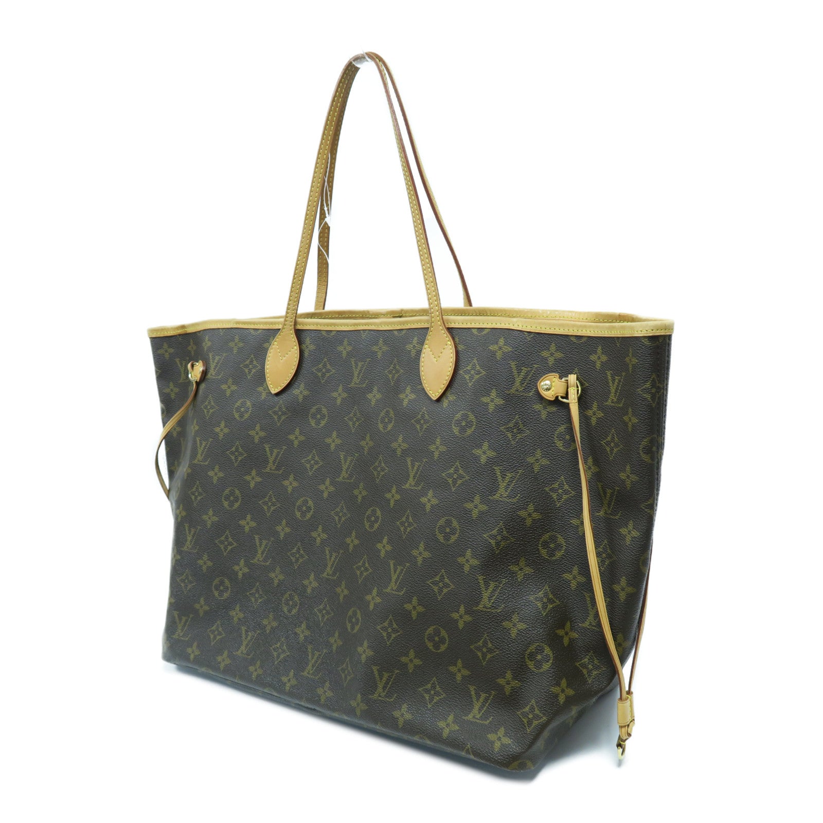 LOUIS VUITTON Monogram Neverfull GM金扣肩背袋啡色