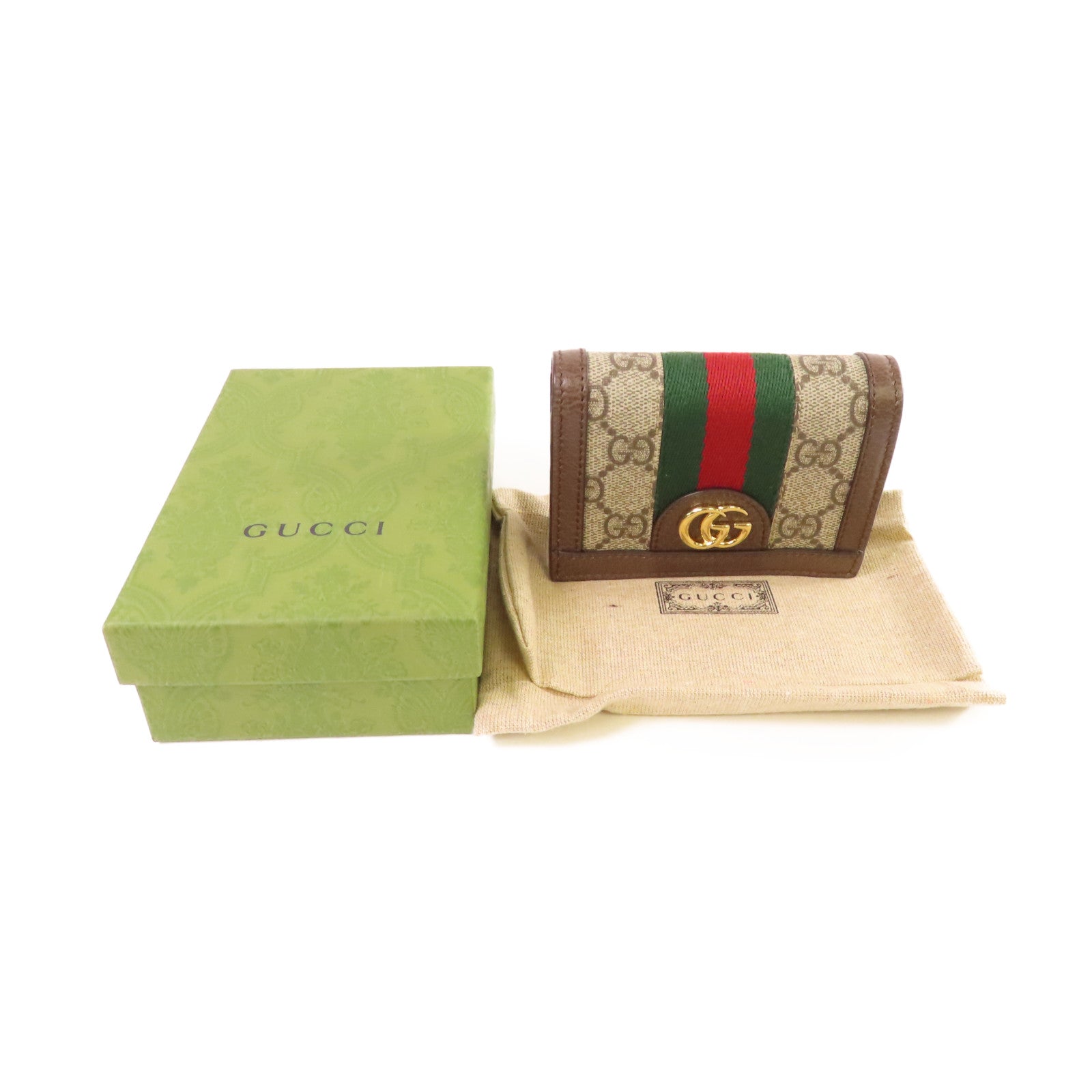GUCCI 塗層帆布Ophidia GG Card Case Wallet金扣卡片套/錢包啡色