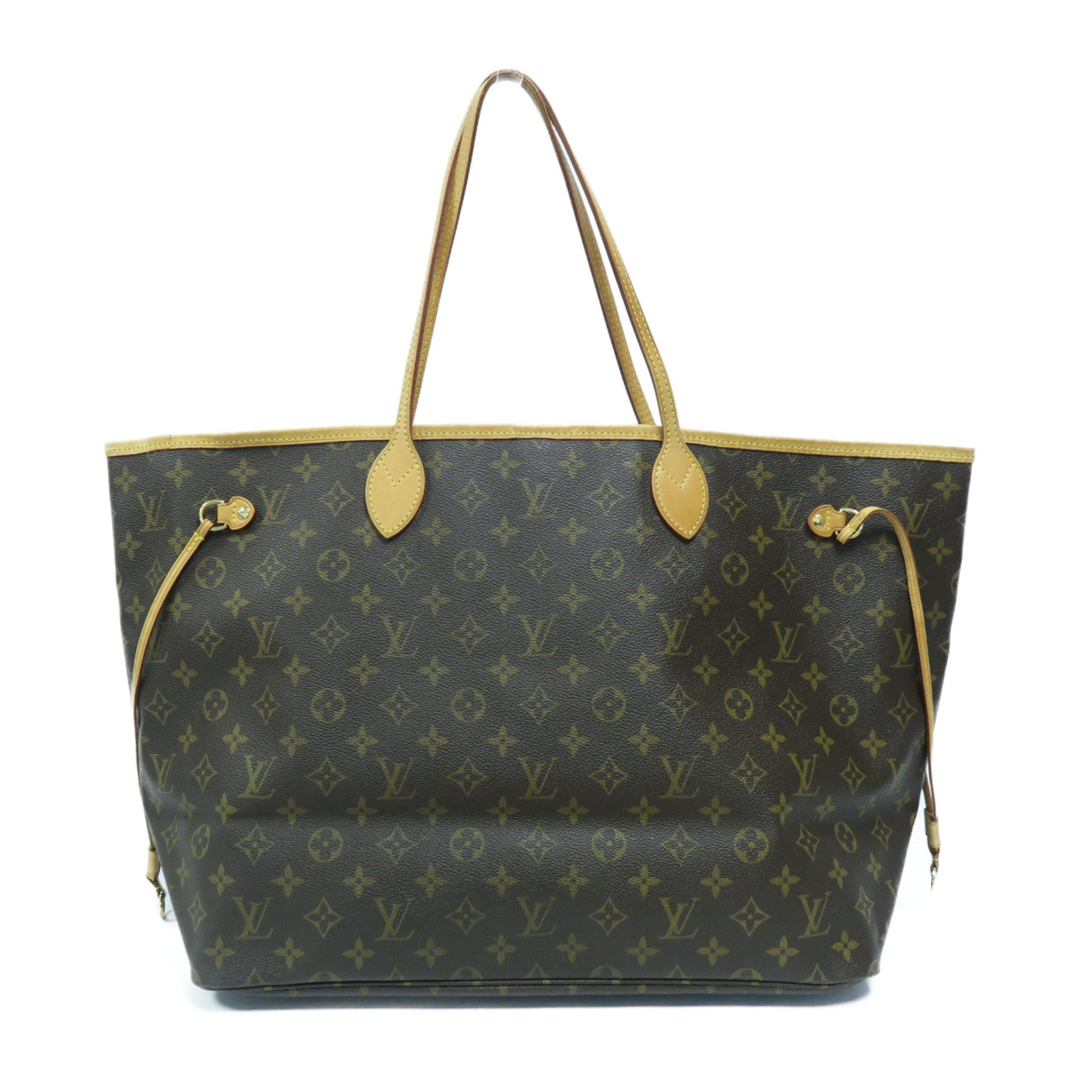 LOUIS VUITTON Monogram Neverfull GM金扣肩背袋啡色