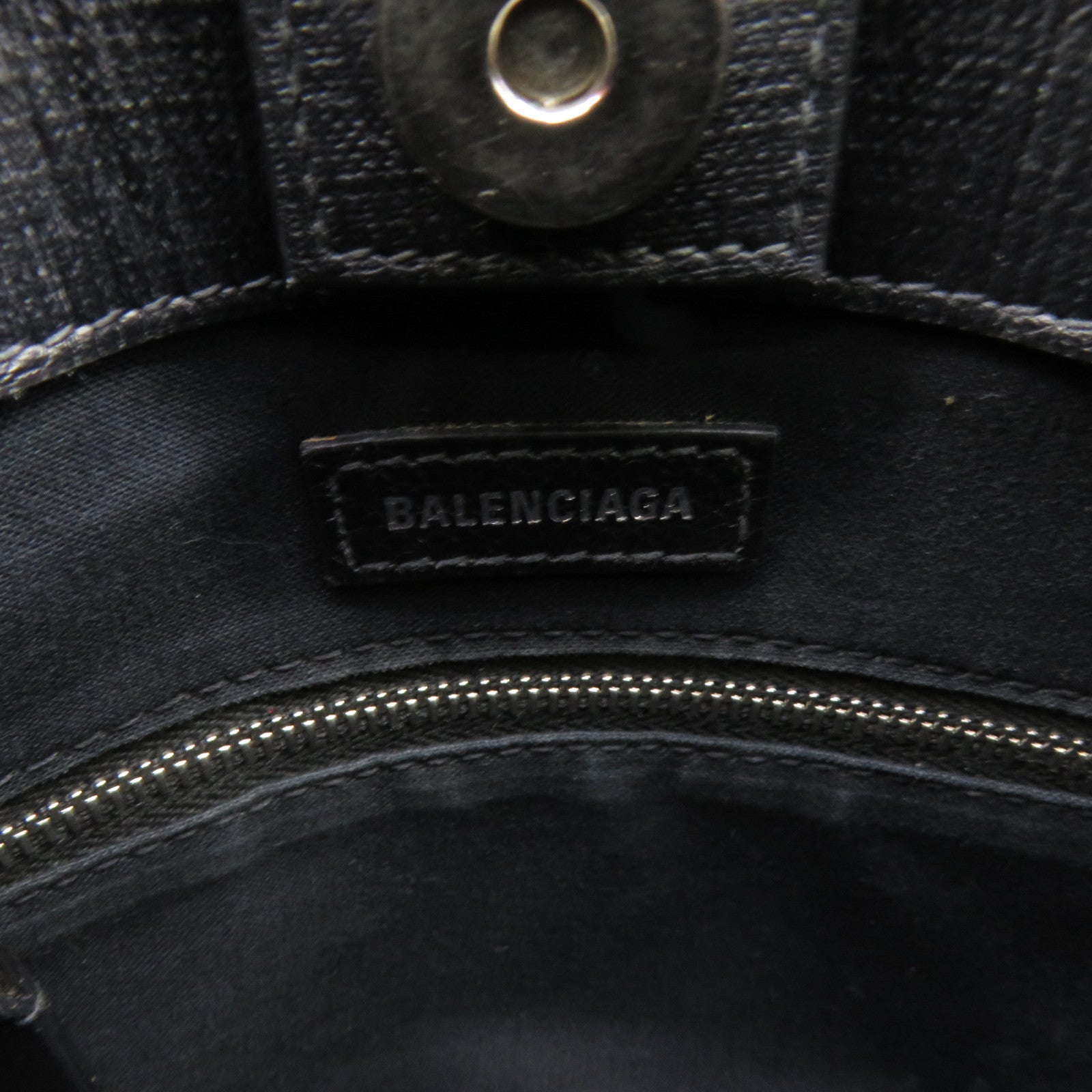 BALENCIAGA cowhide leather XXS Shopping Tote 2way Bag handle shoulder bag black