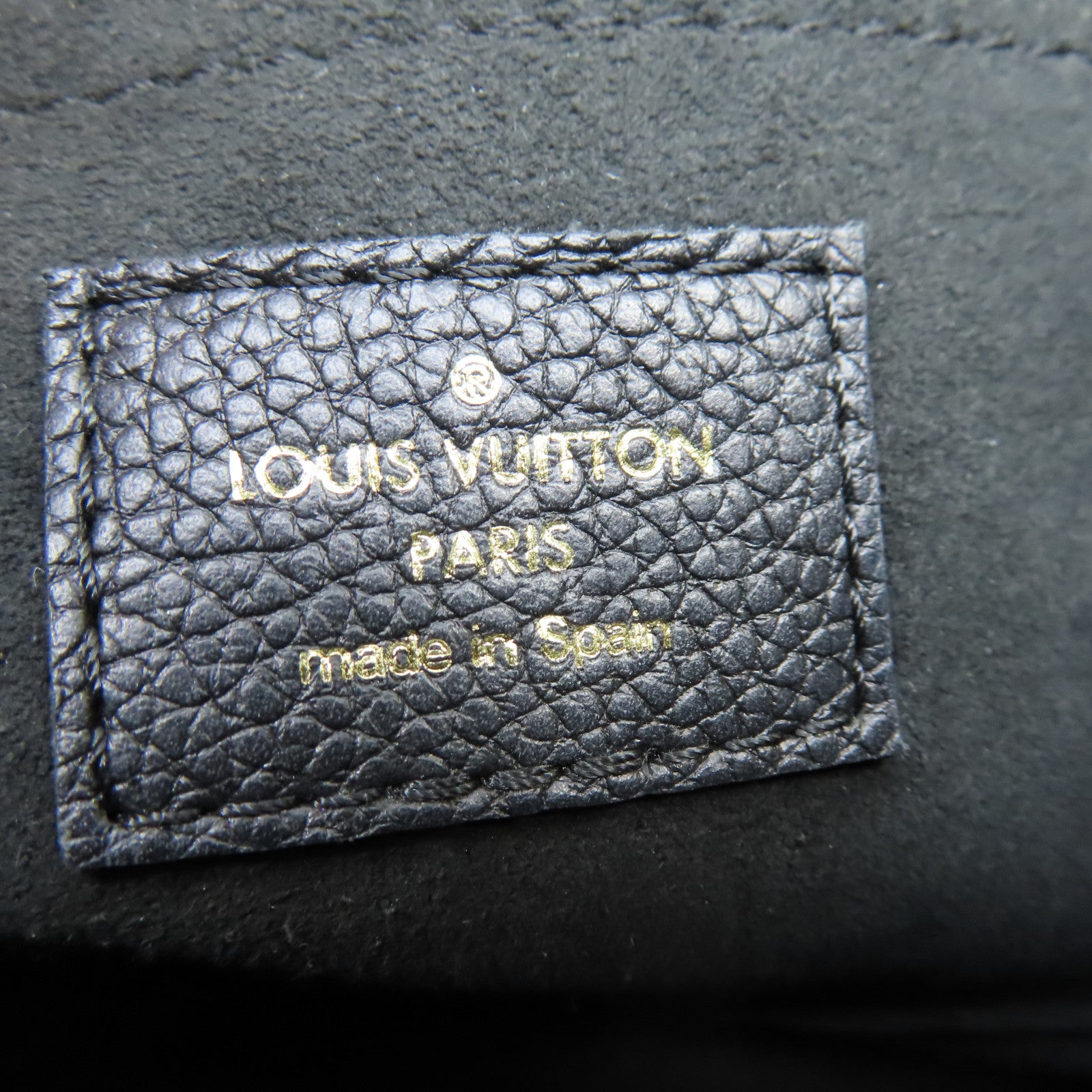 LOUIS VUITTON Monogram Emprinte Bagtelle金扣肩背袋黑色