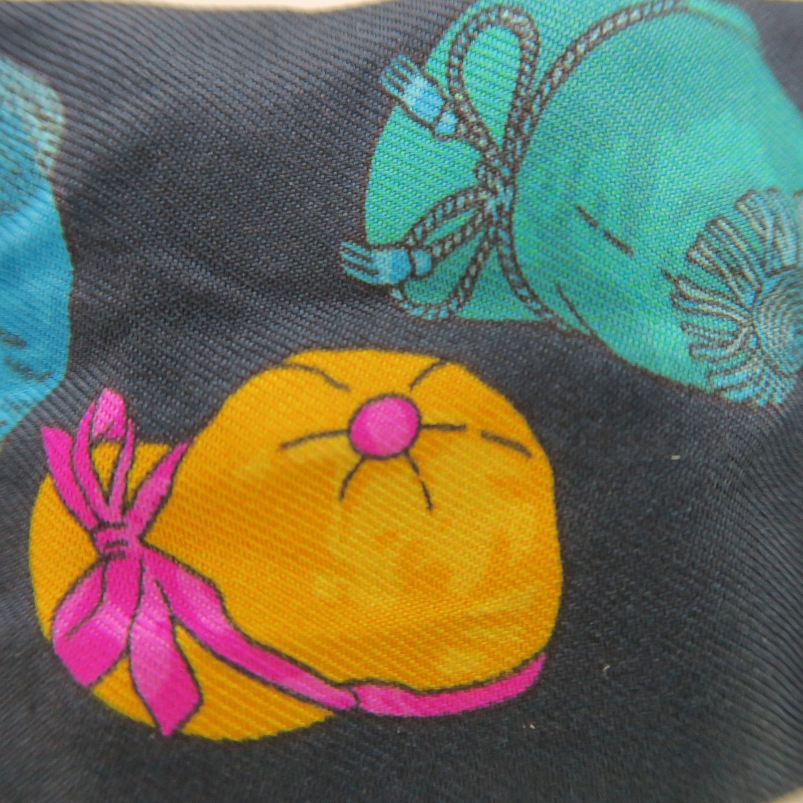 HERMES Silk Twilly Scarf Multicolor