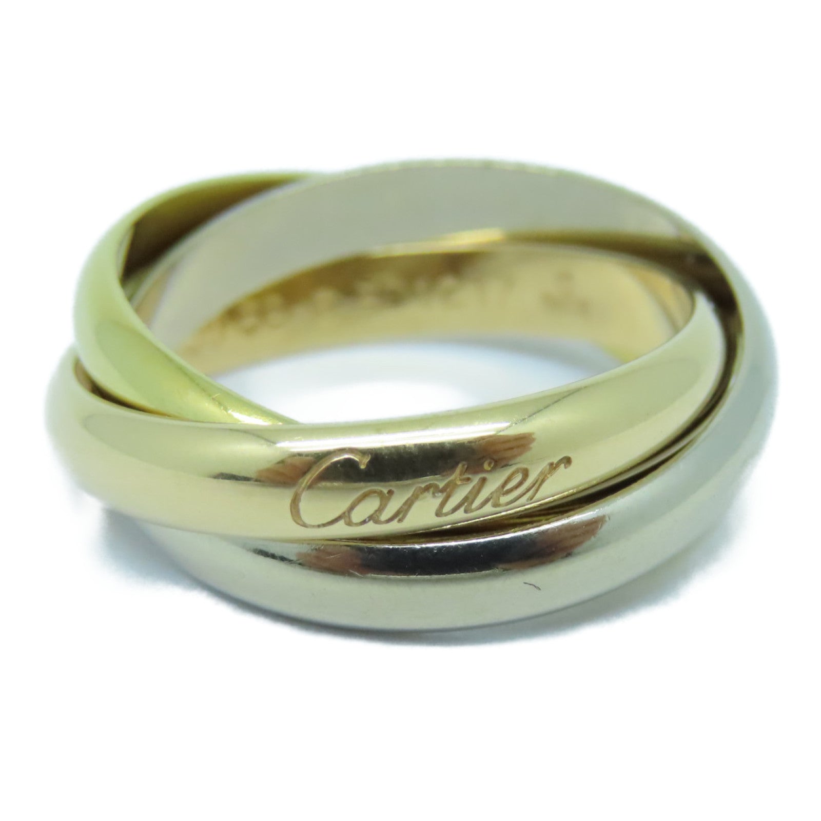 CARTIER 18K黄金Trinity Ring戒指US#8.25/Cartier#58