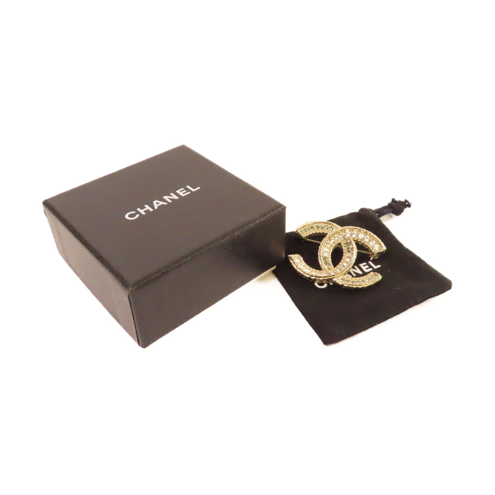 CHANEL 金屬CC Brooch胸針金色