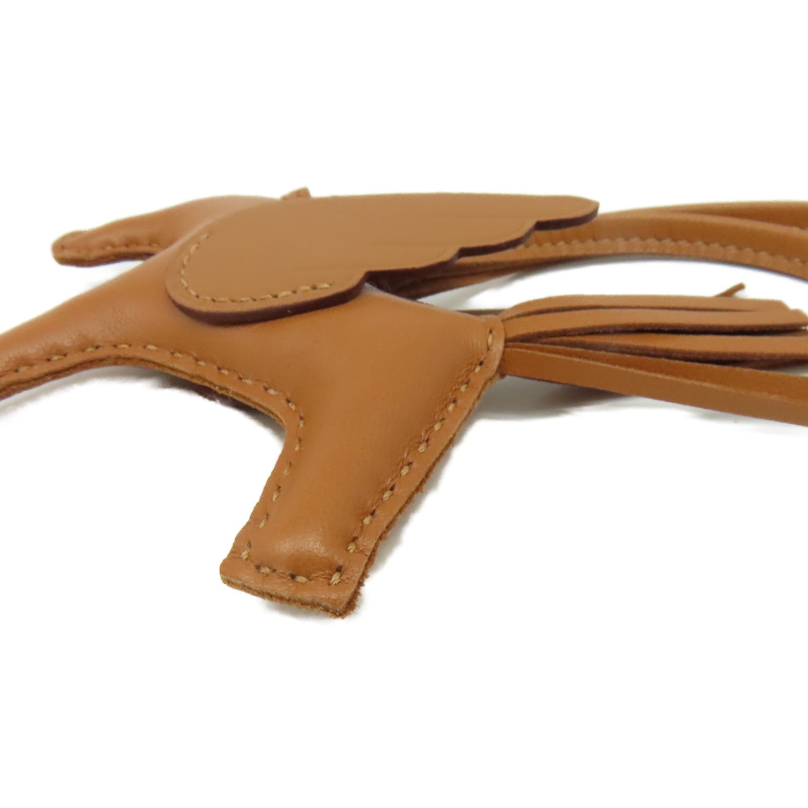 HERMES Swift皮革Rodeo Pegase Charm掛飾Gold經典駝色
