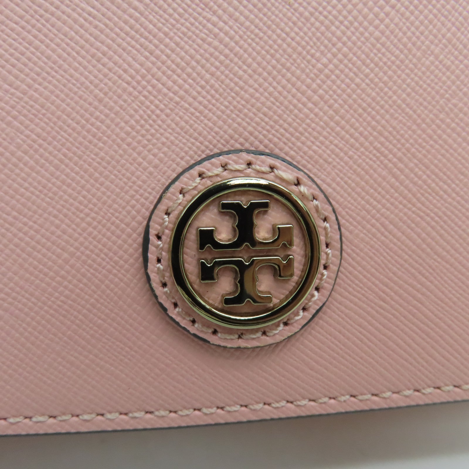 Tory Burch 牛皮皮革Chain Shoulder金扣链带肩背袋粉红色