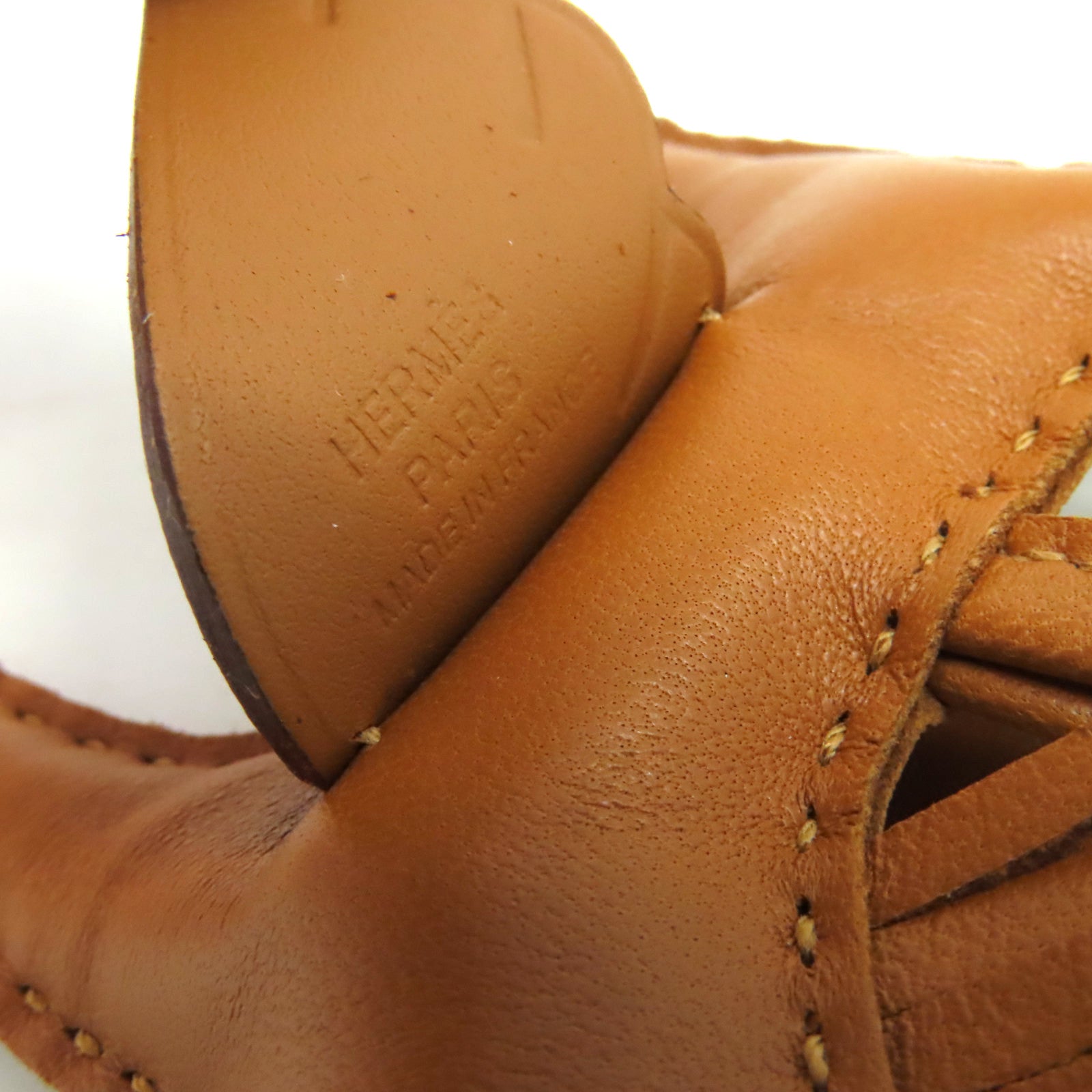 HERMES Swift皮革Rodeo Pegase Charm掛飾Gold經典駝色