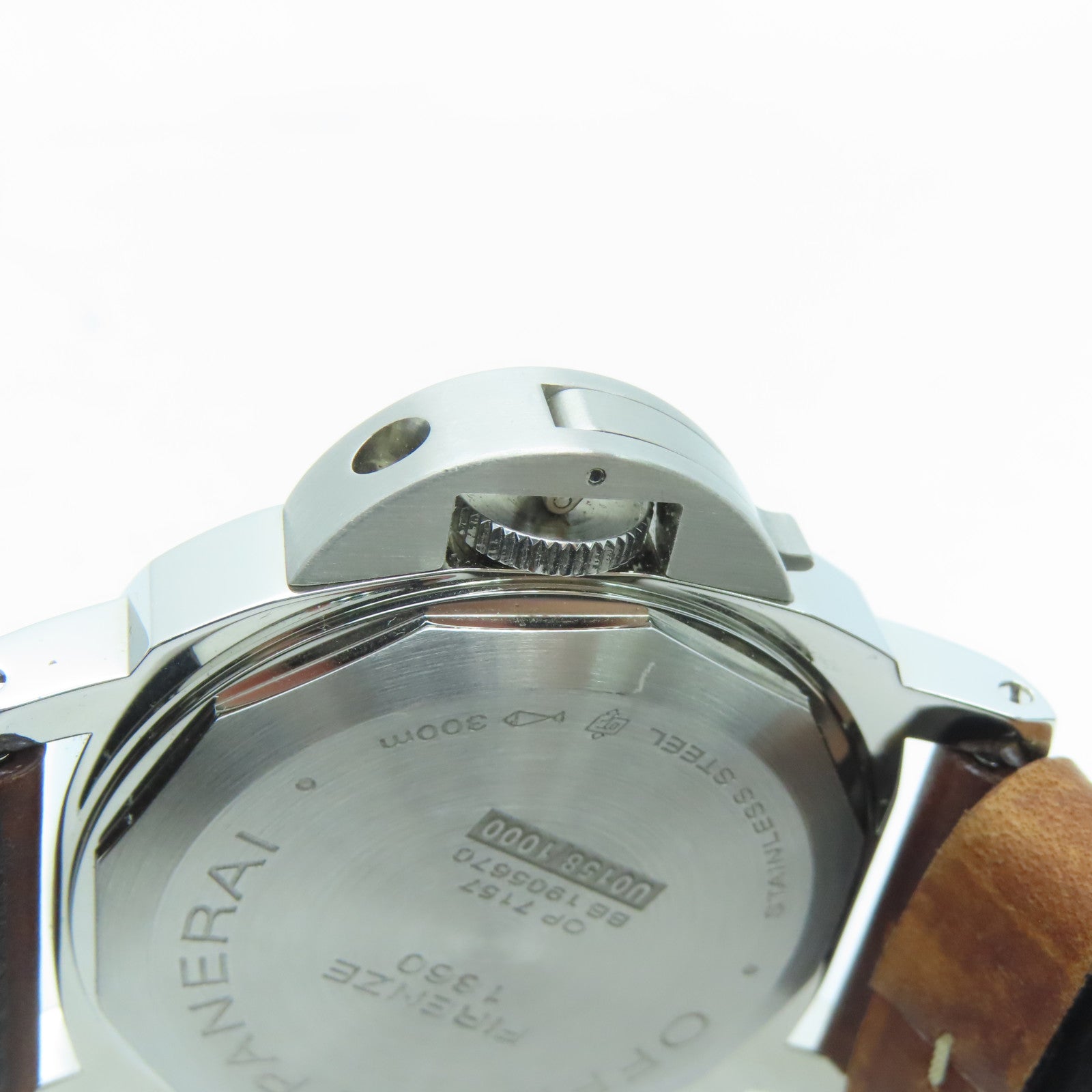 PANERAI Luminor皮革带/不锈钢手表自动机芯黑色