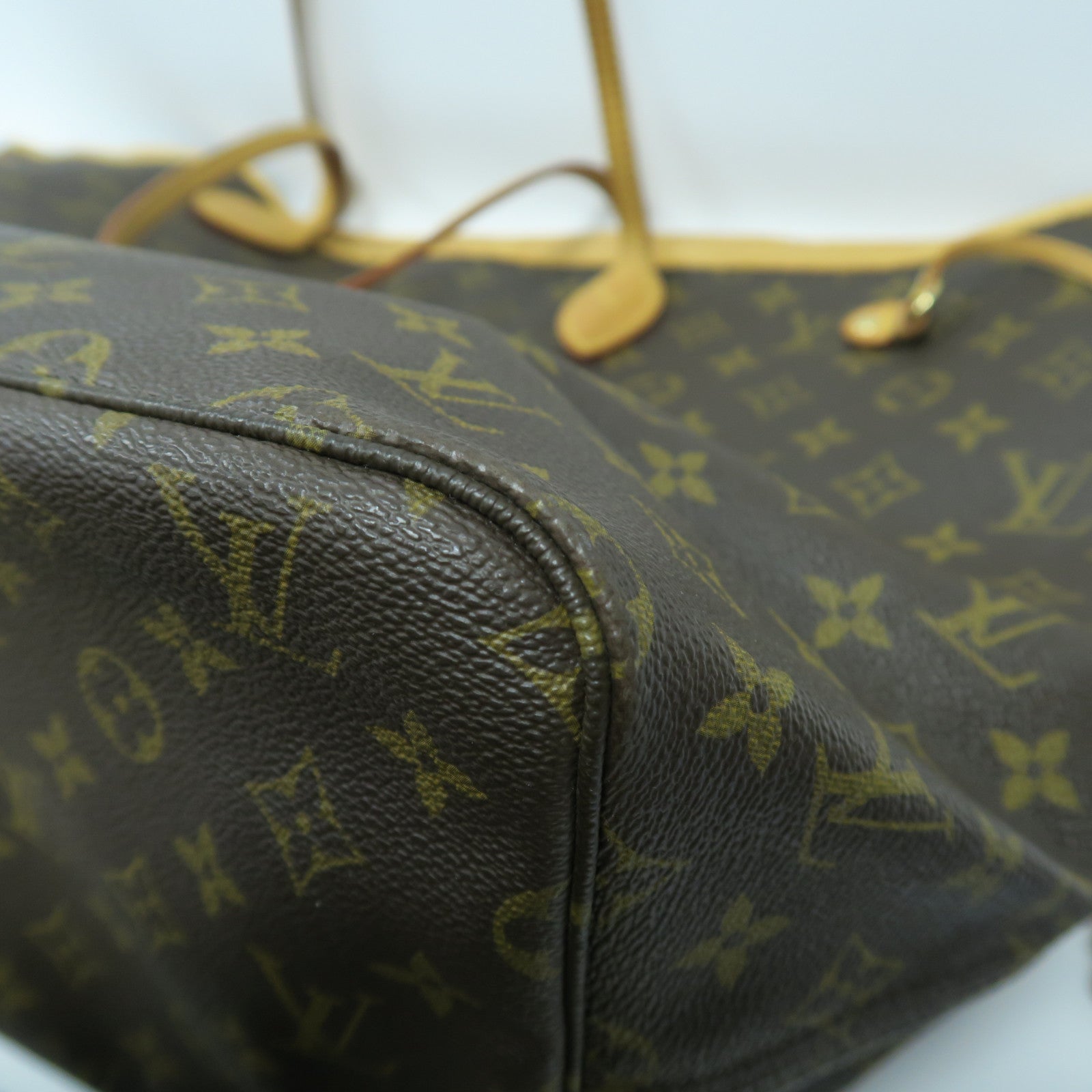 LOUIS VUITTON Monogram Neverfull GM金扣肩背袋啡色