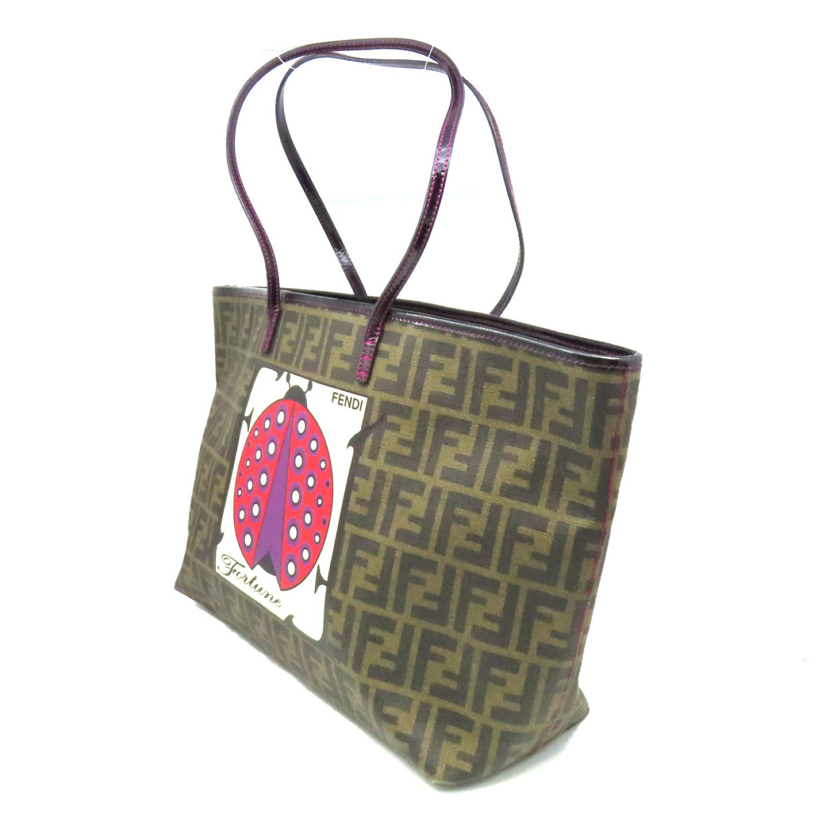 FENDI 塗層帆布Tote Bag肩背袋啡色
