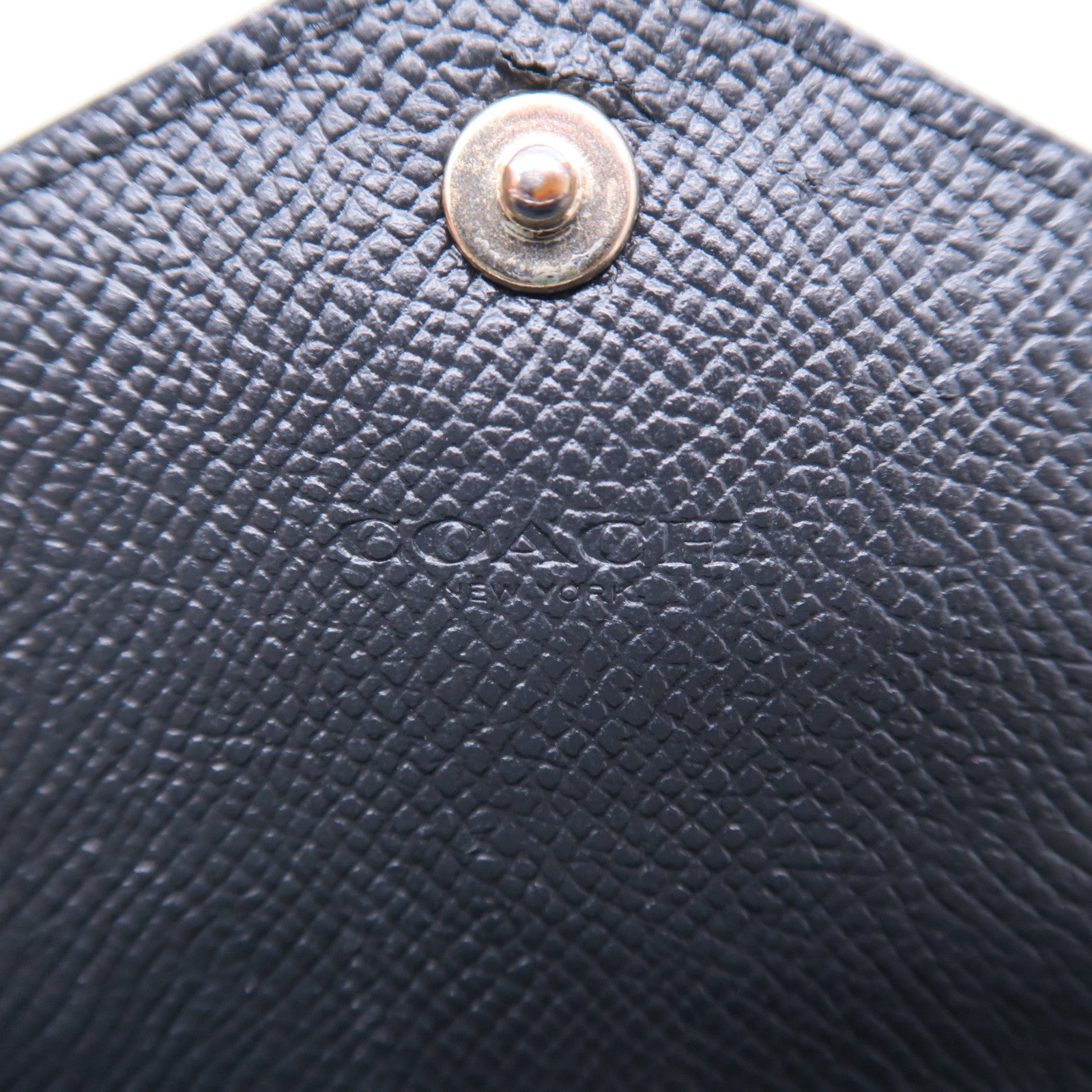 COACH 【激減優惠】牛皮皮革Wallet金扣長錢包黑色
