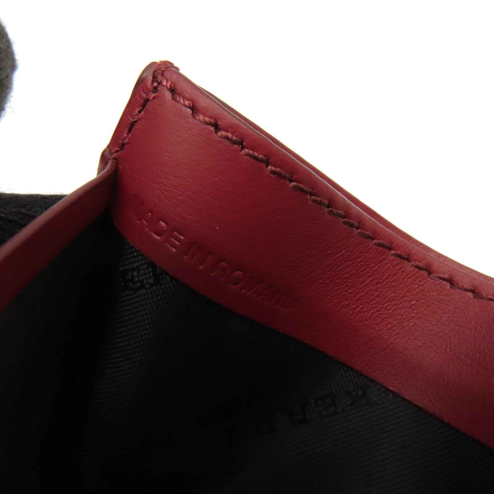 BURBERRY 牛皮皮革/塗層帆布Card Case卡片套酒紅色/啡色
