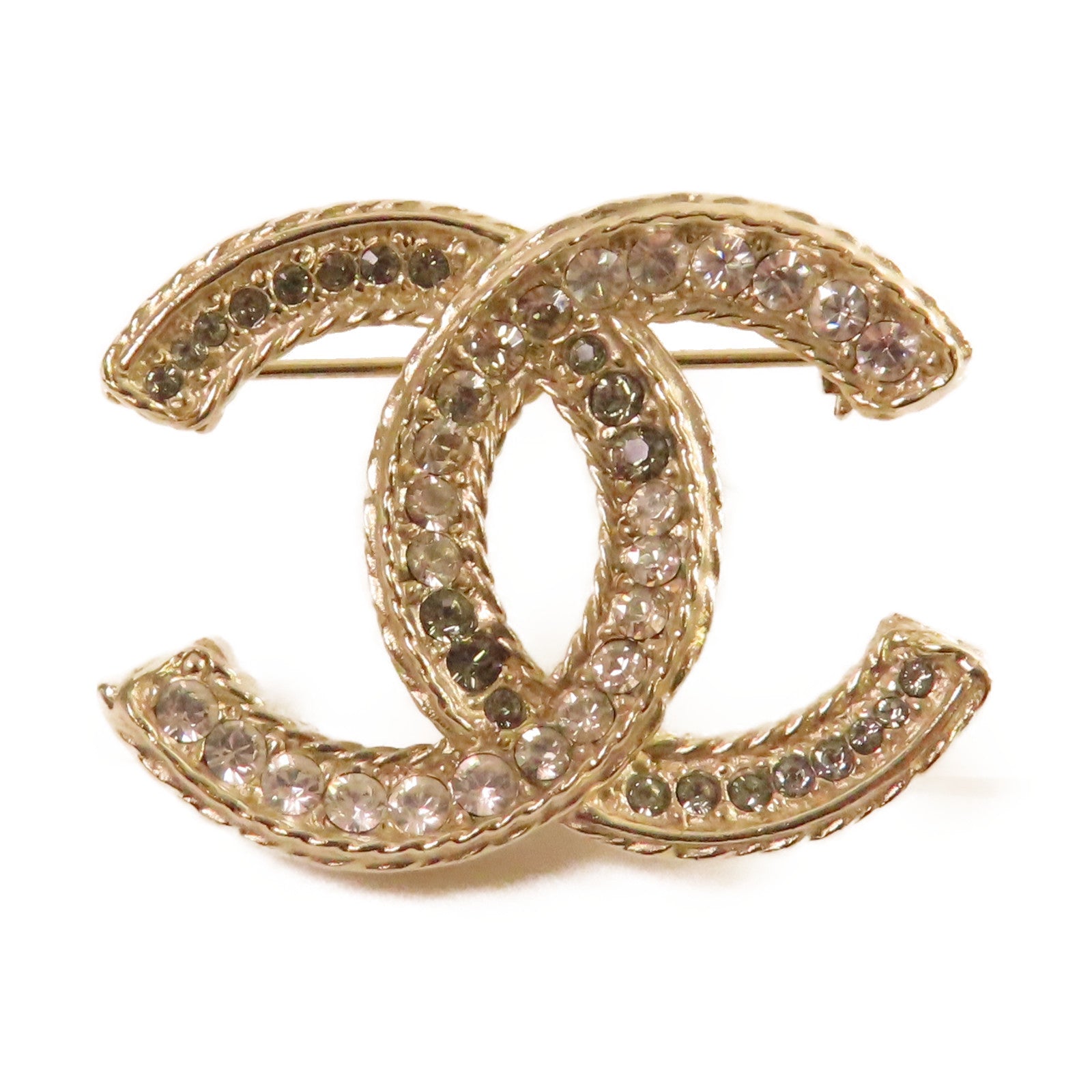 CHANEL 金屬CC Brooch胸針金色
