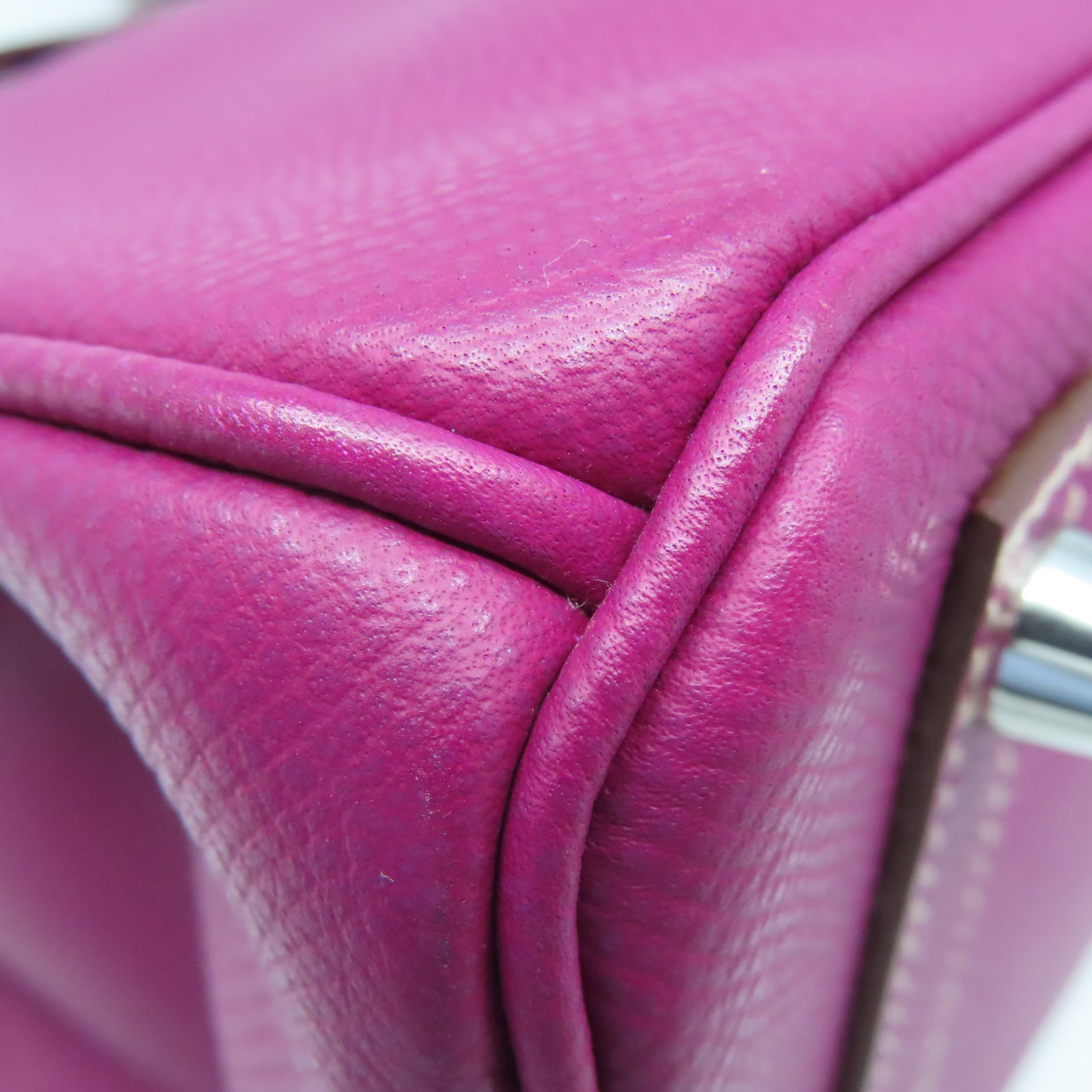 HERMES Veau Epsom皮革Birkin 30銀扣手挽袋桃紫色/糖果粉色
