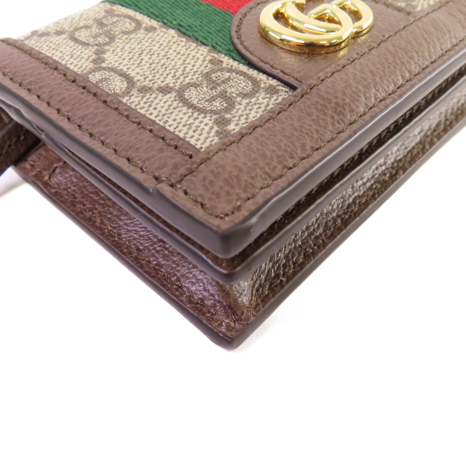 GUCCI 塗層帆布Ophidia GG Card Case Wallet金扣卡片套/錢包啡色
