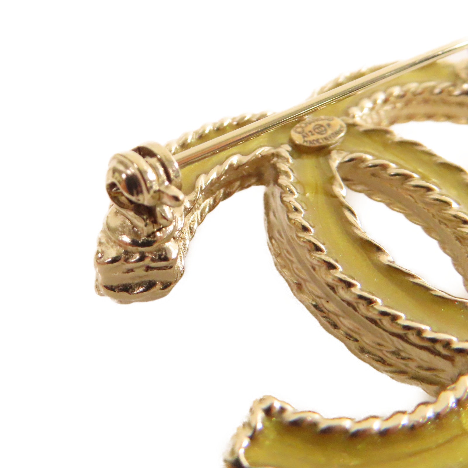 CHANEL 金屬CC Brooch胸針金色