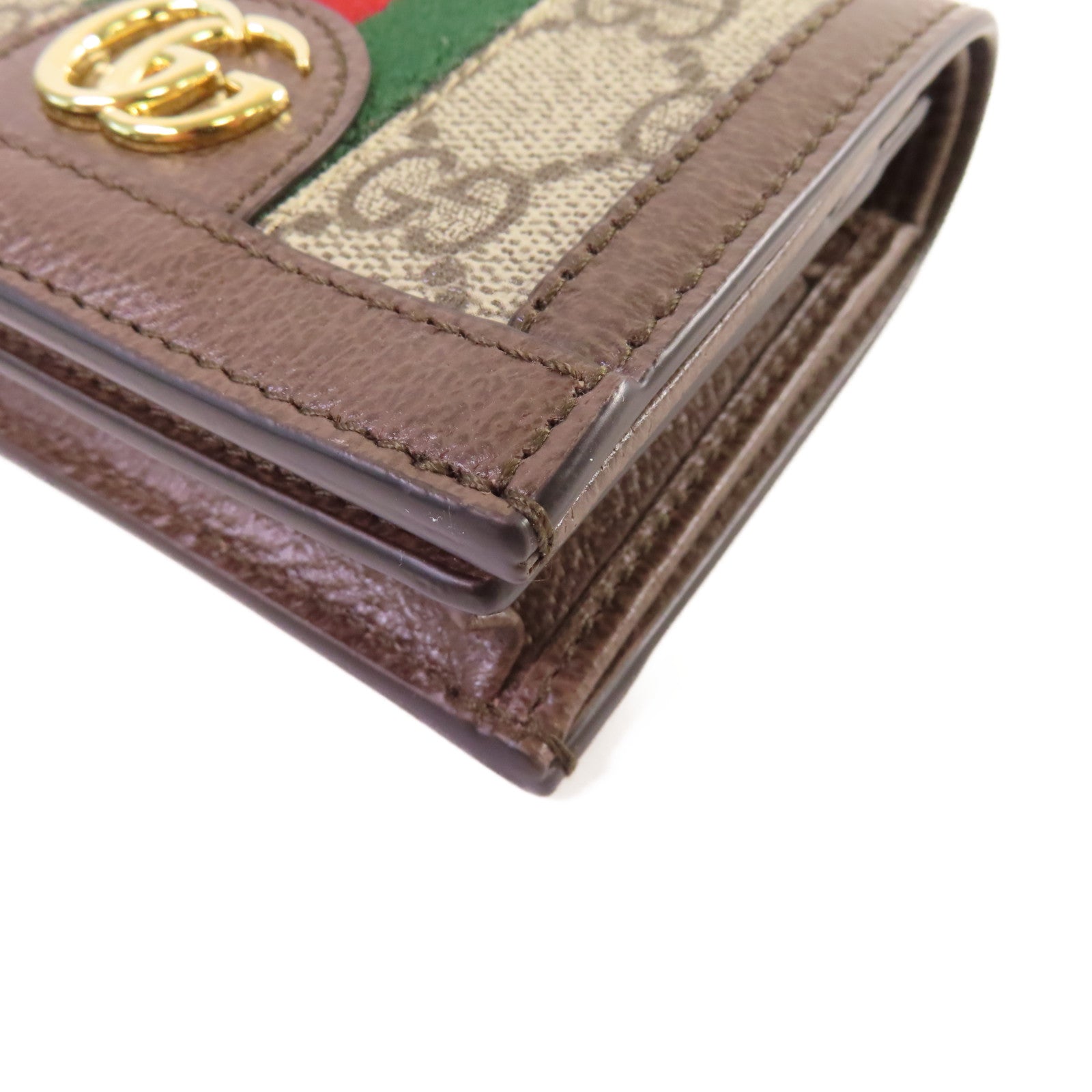 GUCCI 塗層帆布Ophidia GG Card Case Wallet金扣卡片套/錢包啡色