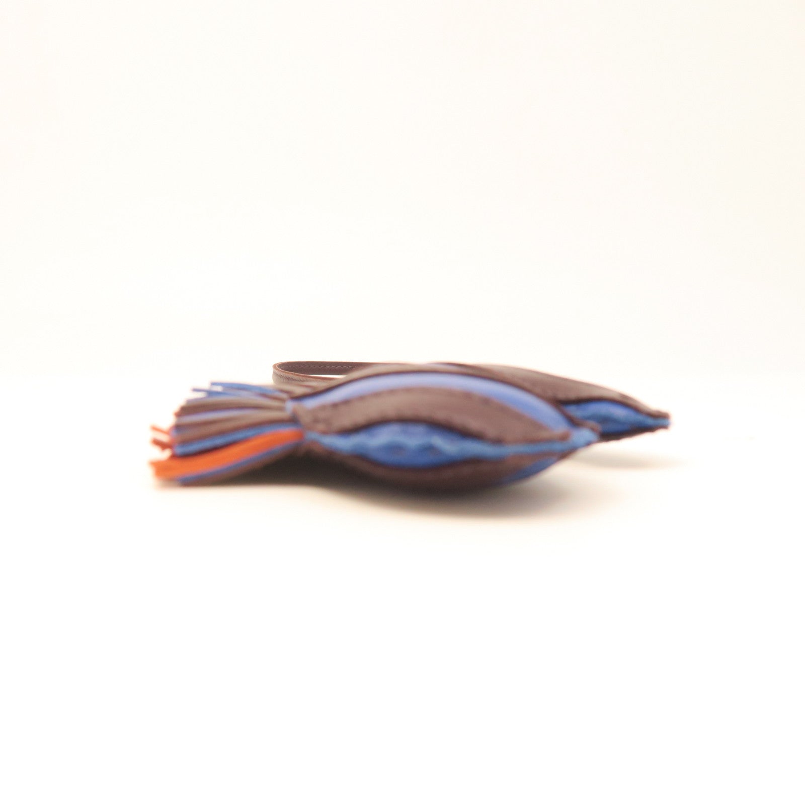 HERMES Veau Swift Leather Geegee Savannah Charm Charm Blue/Brown