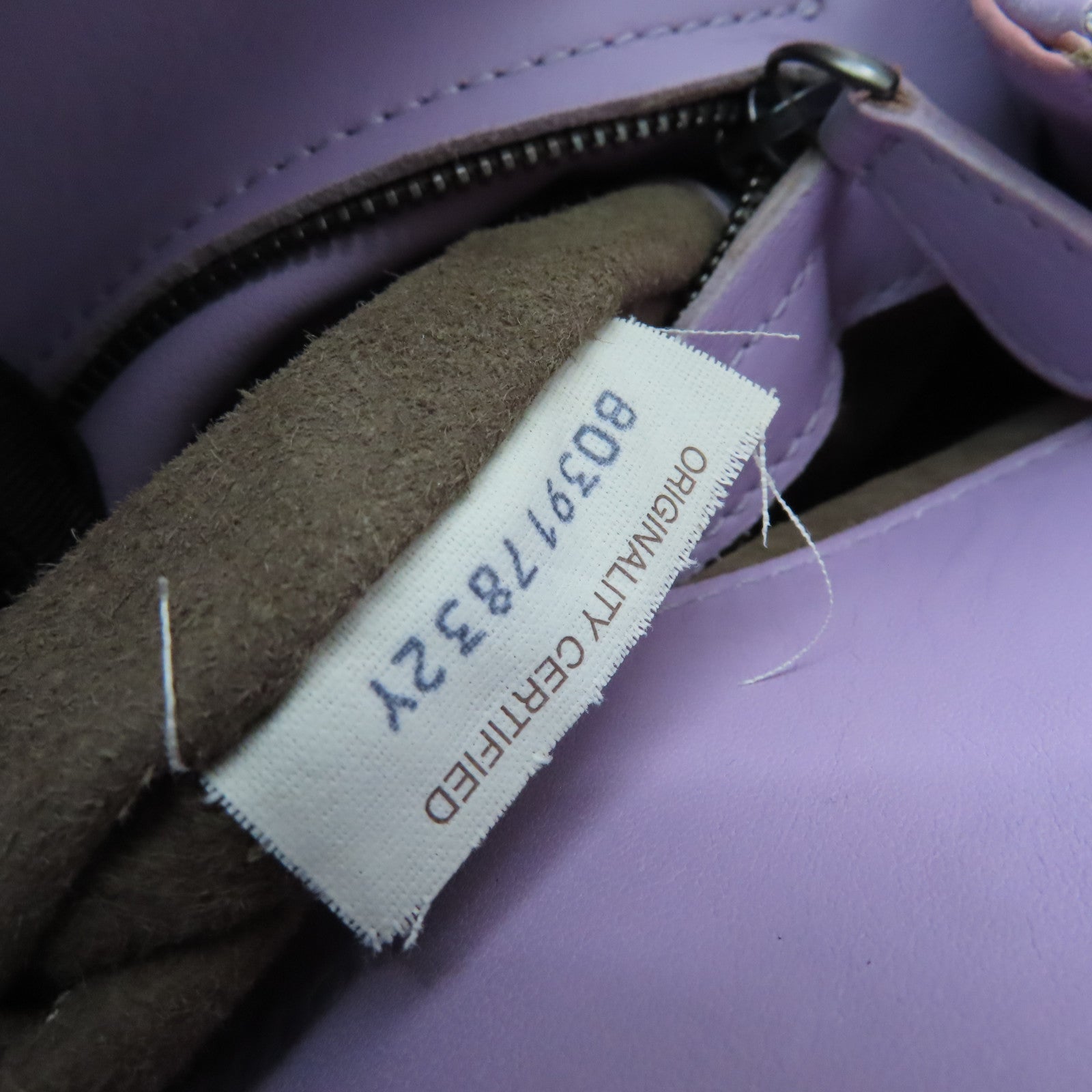 BOTTEGA VENETA Leather Chain Bag Black Buckle Shoulder Bag Purple