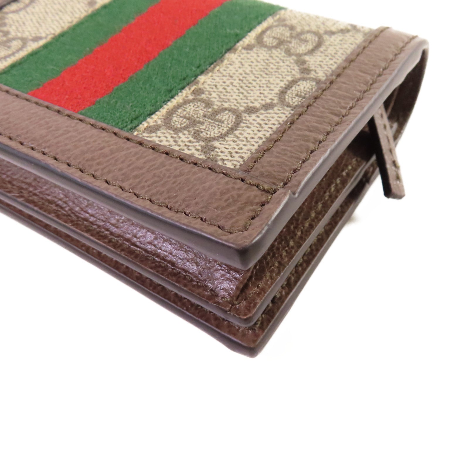 GUCCI 塗層帆布Ophidia GG Card Case Wallet金扣卡片套/錢包啡色