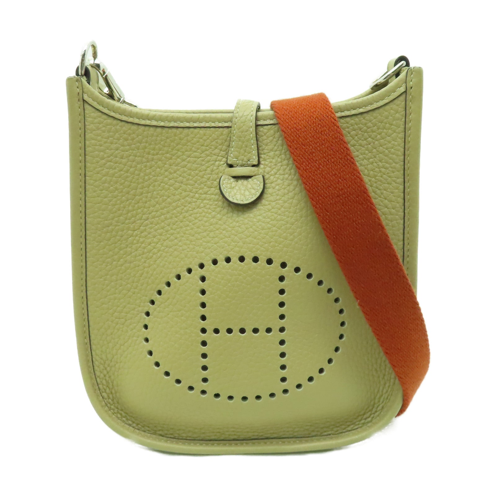 HERMES Clemence皮革Evelyne TPM肩背袋米色