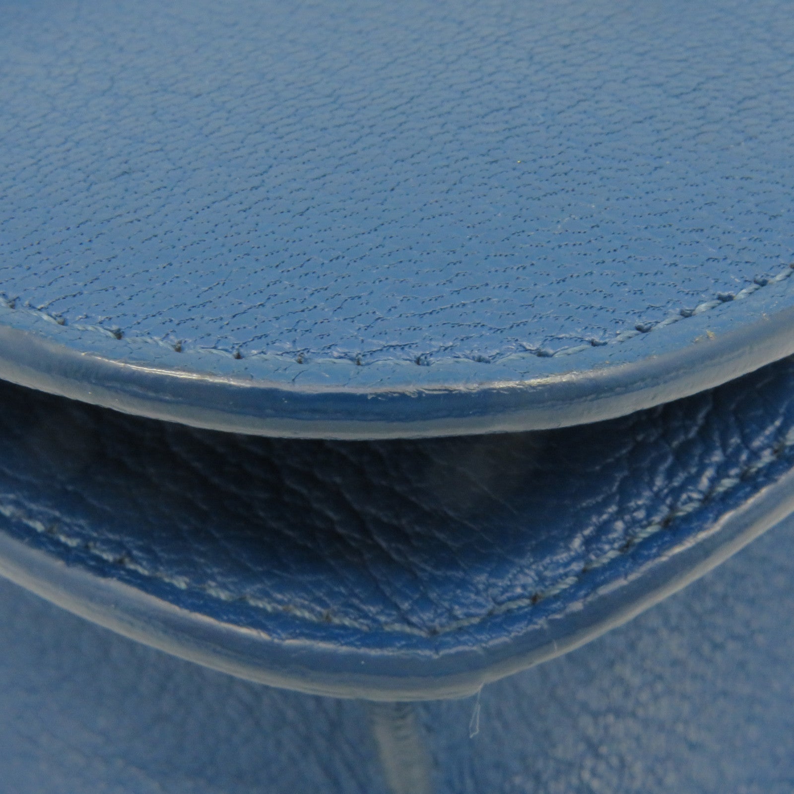 CELINE Cowhide Leather Classic Box Shoulder Bag Gold Buckle Shoulder Bag Blue