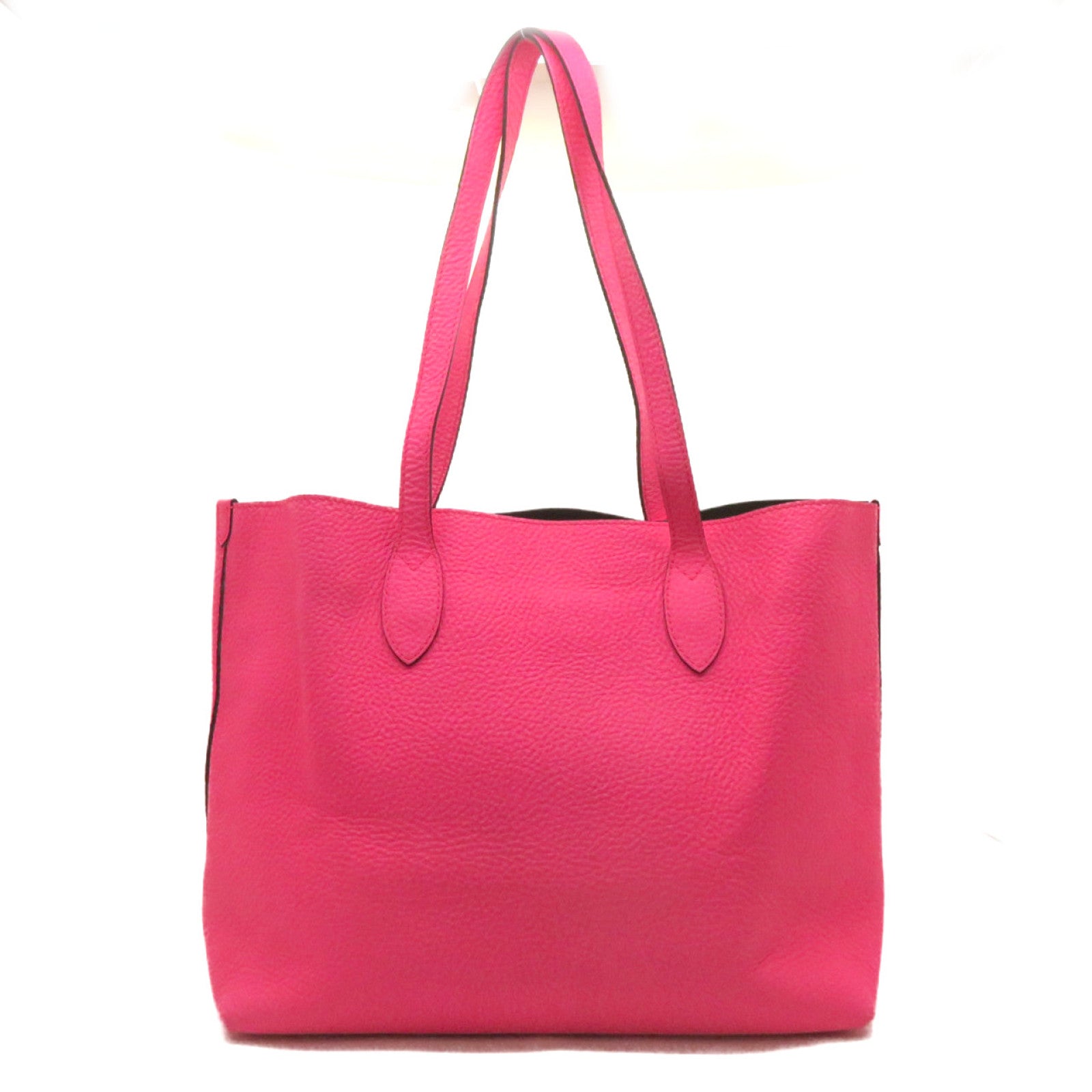BURBERRY牛皮皮革Tote Bag肩背袋亮粉色