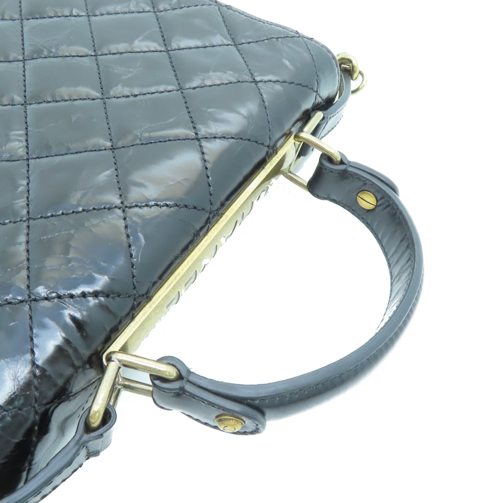 CHANEL Lingge cowhide leather Chain Shoulder gold buckle chain belt handle shoulder bag black
