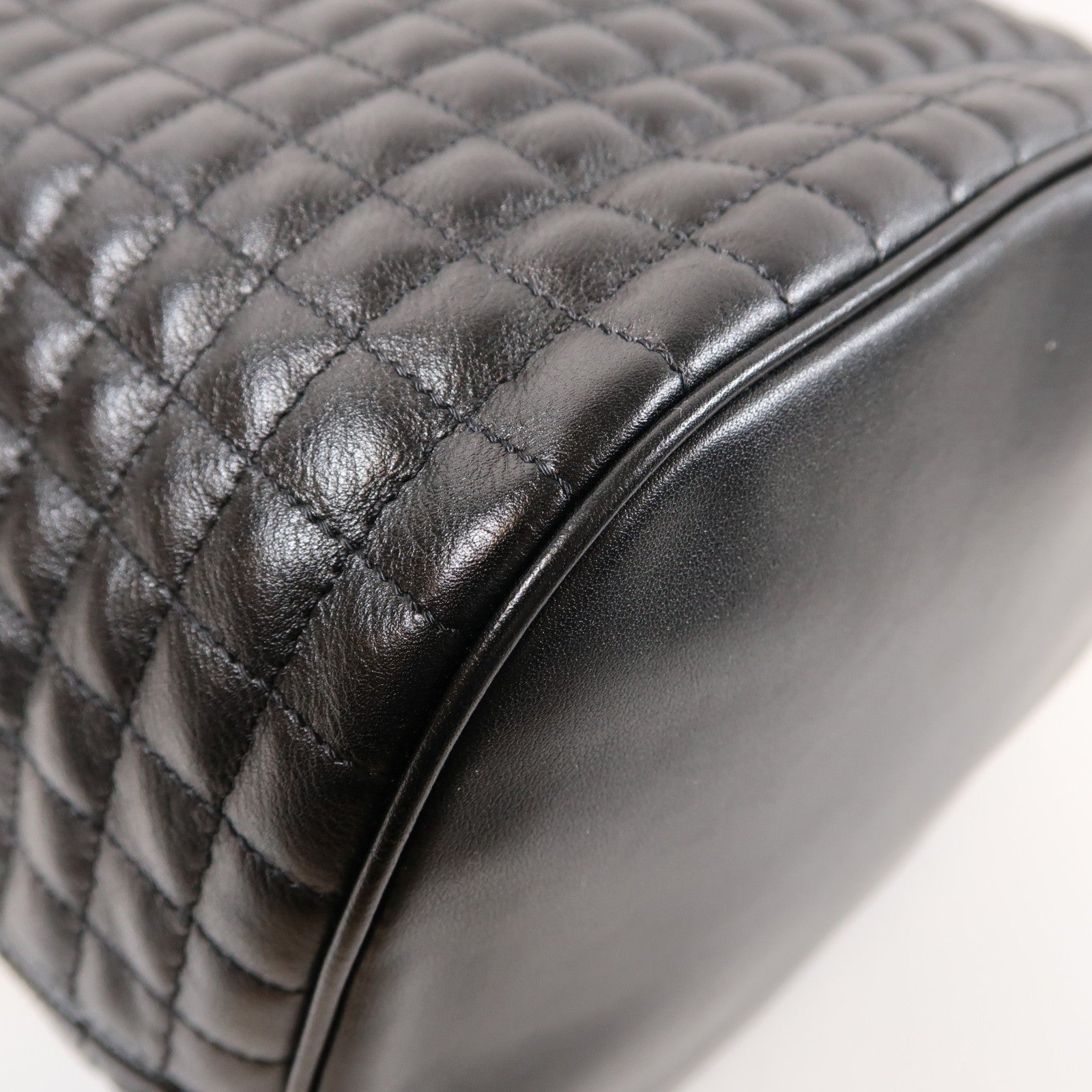 CELINE 牛皮皮革Rucksack金扣背包黑色