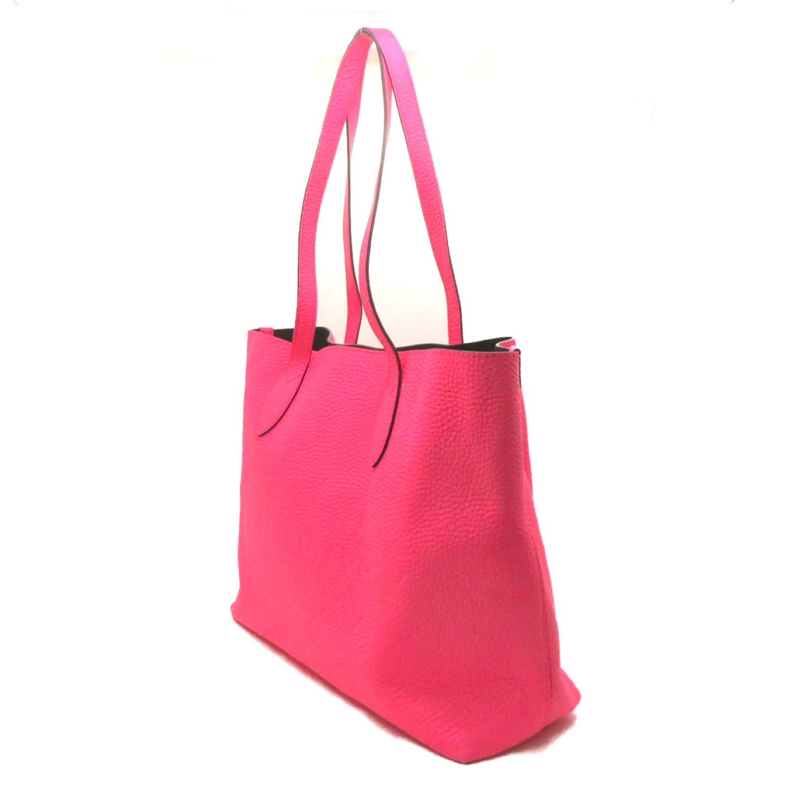 BURBERRY牛皮皮革Tote Bag肩背袋亮粉色