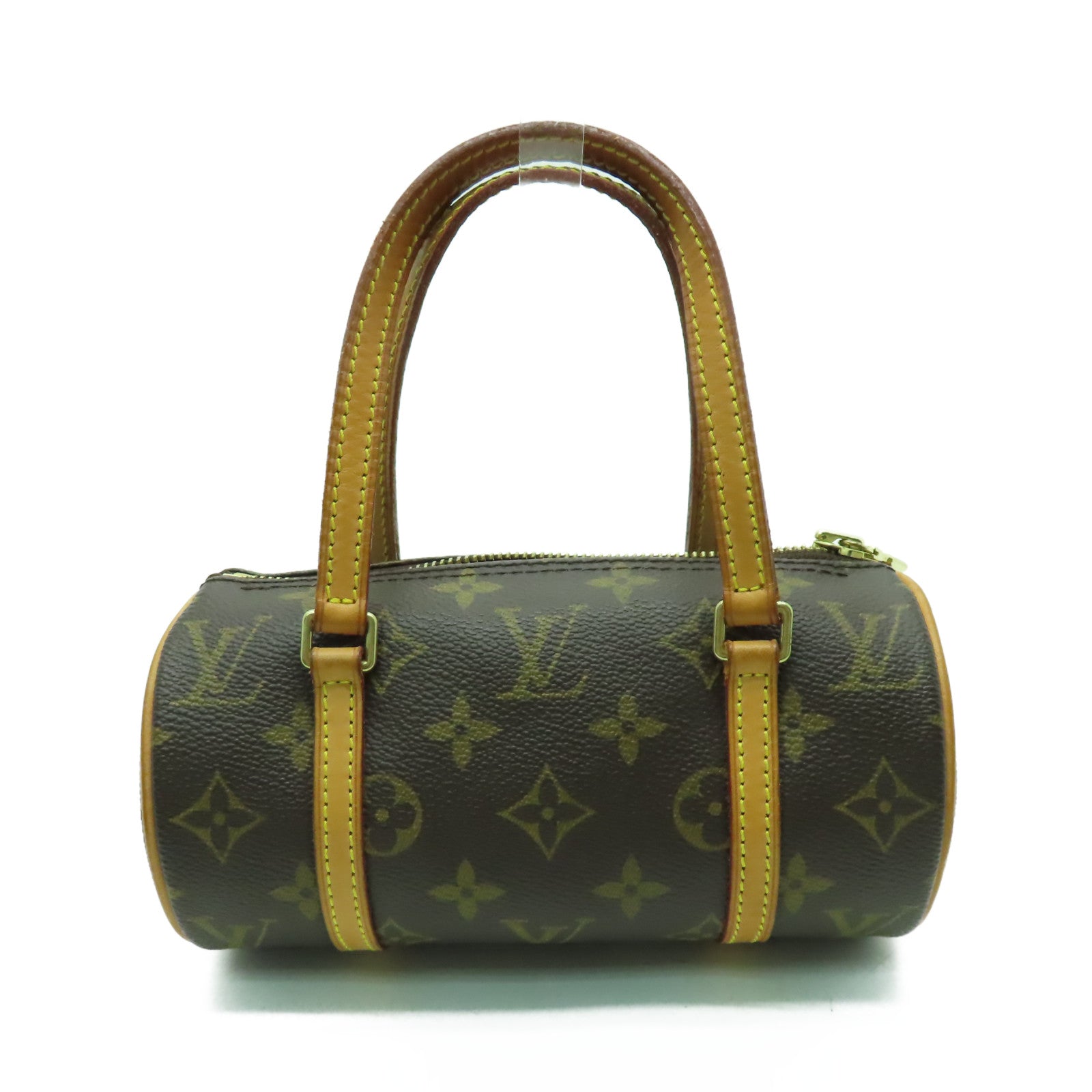 LOUIS VUITTON Monogram Papillon金扣手挽袋啡色