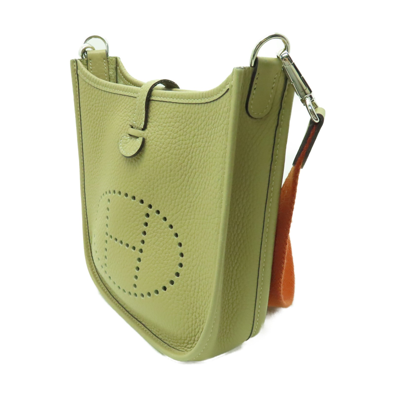 HERMES Clemence皮革Evelyne TPM肩背袋米色