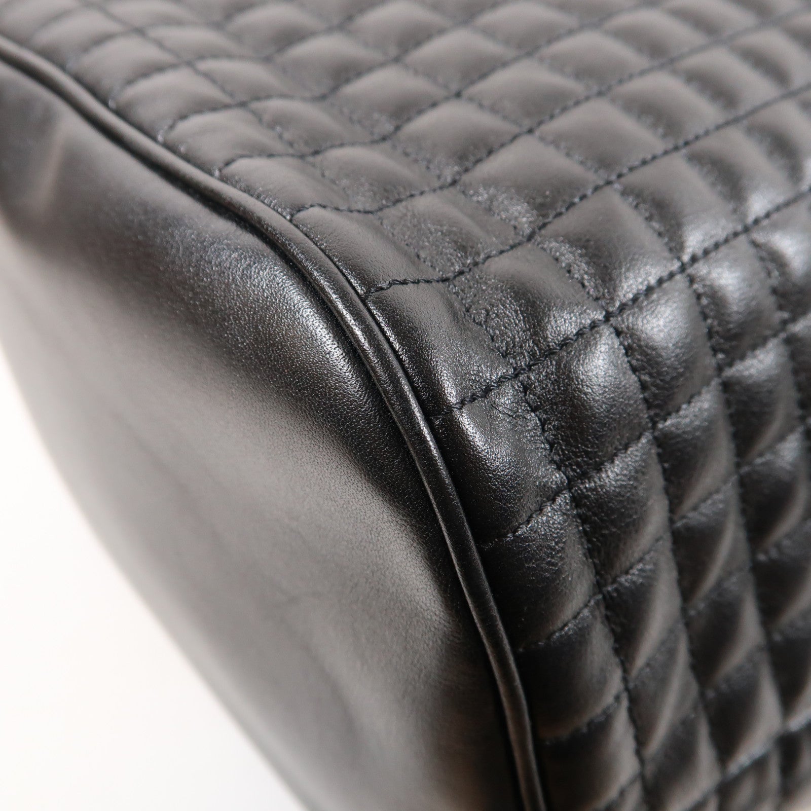 CELINE 牛皮皮革Rucksack金扣背包黑色