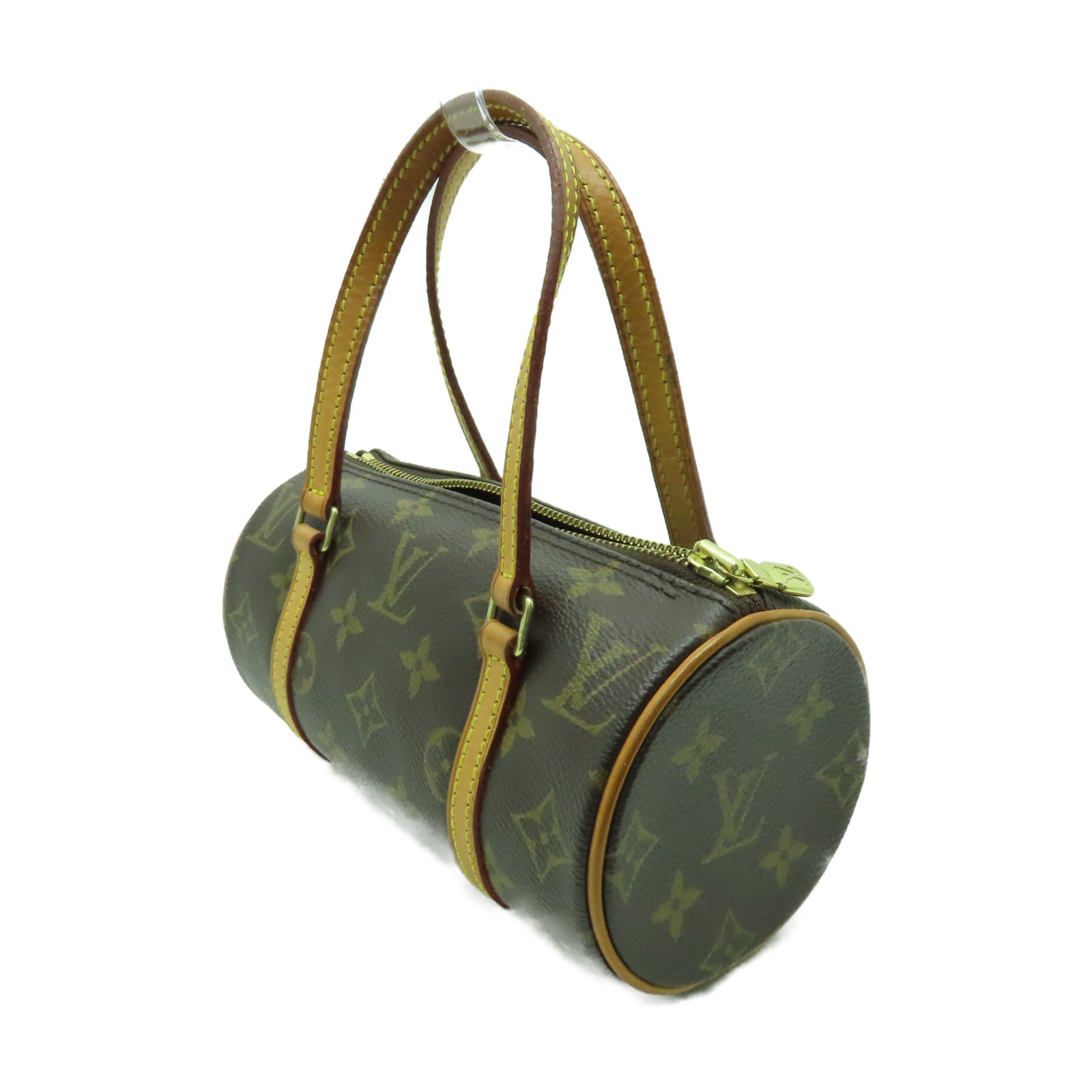 LOUIS VUITTON Monogram Papillon金扣手挽袋啡色