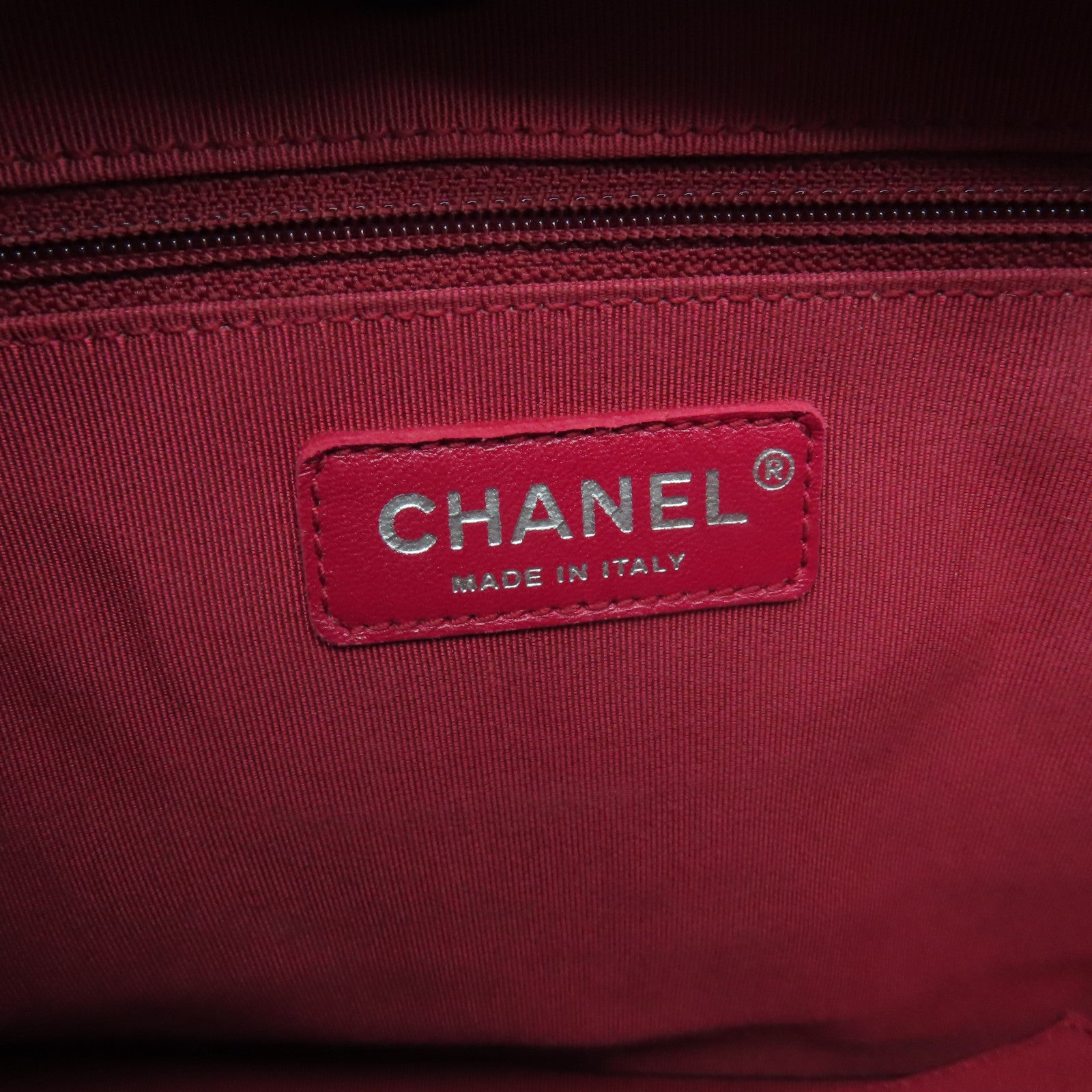 CHANEL 斜紋牛皮皮革Gabrielle金扣鏈帶肩背袋粉紅色
