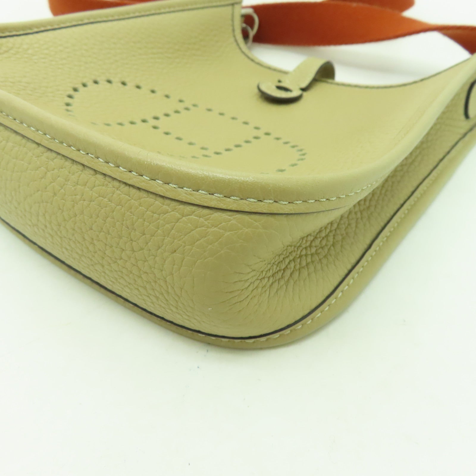 HERMES Clemence皮革Evelyne TPM肩背袋米色