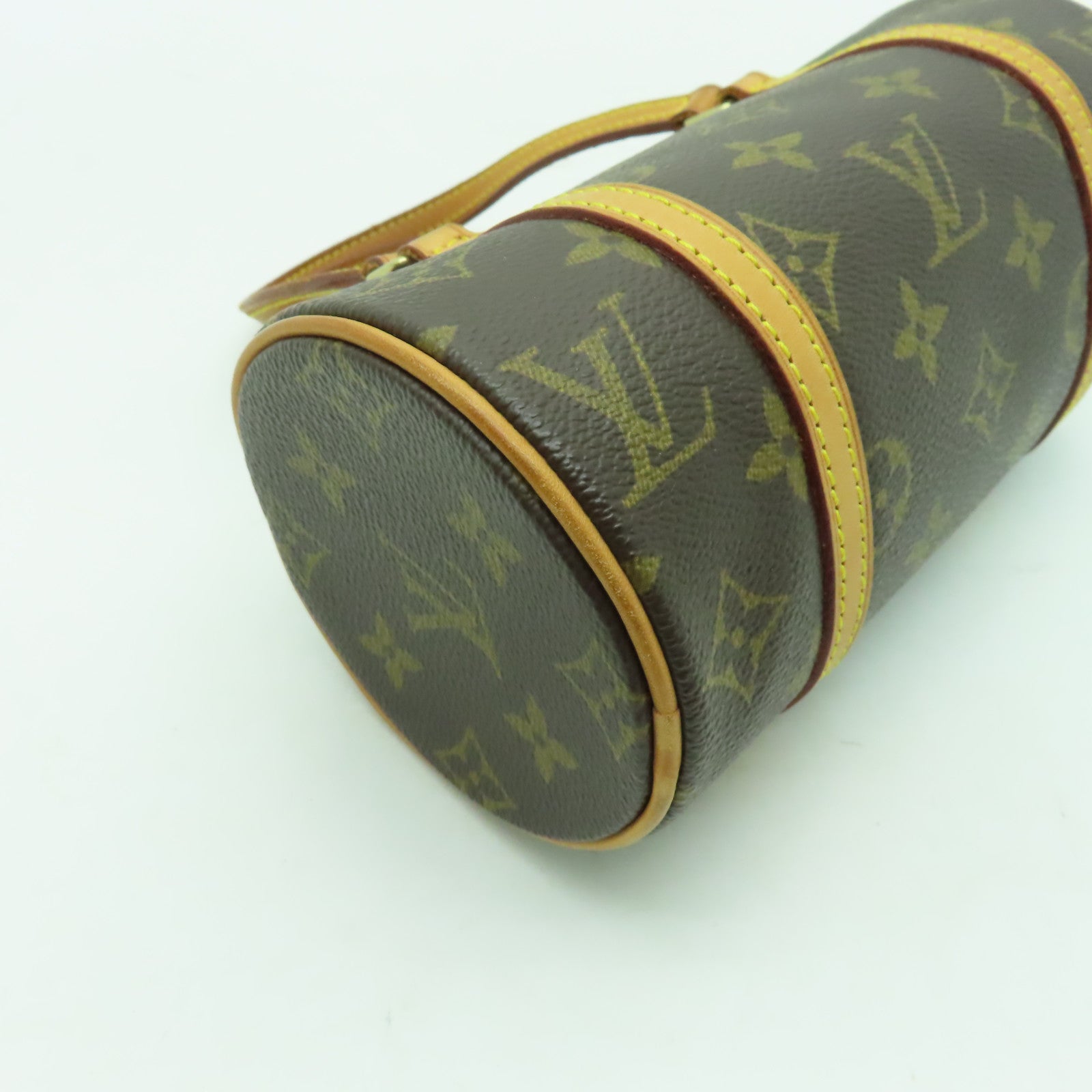 LOUIS VUITTON Monogram Papillon金扣手挽袋啡色