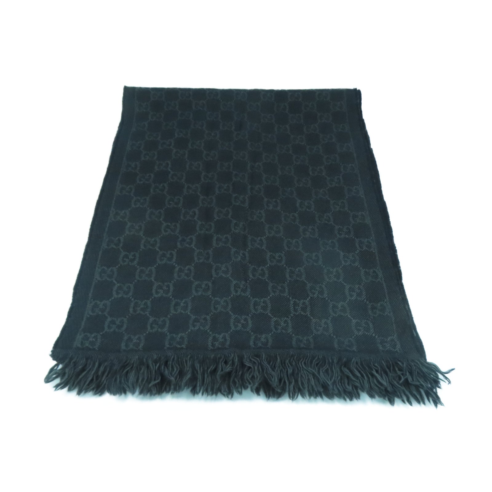 GUCCI Wool Scarf Scarf Black