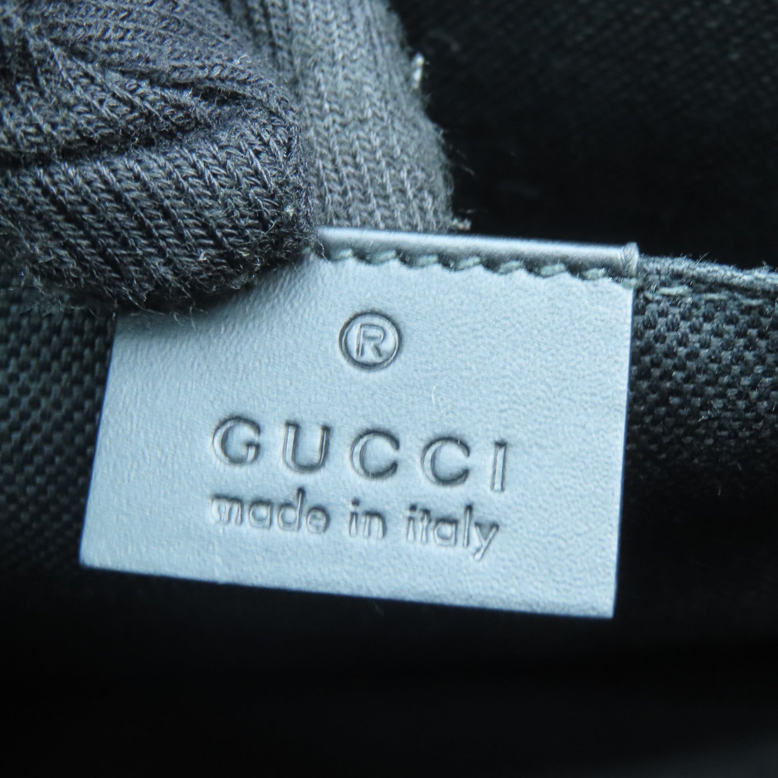 GUCCI Coated Canvas GG Supreme Silver Buckle Clutch Blue
