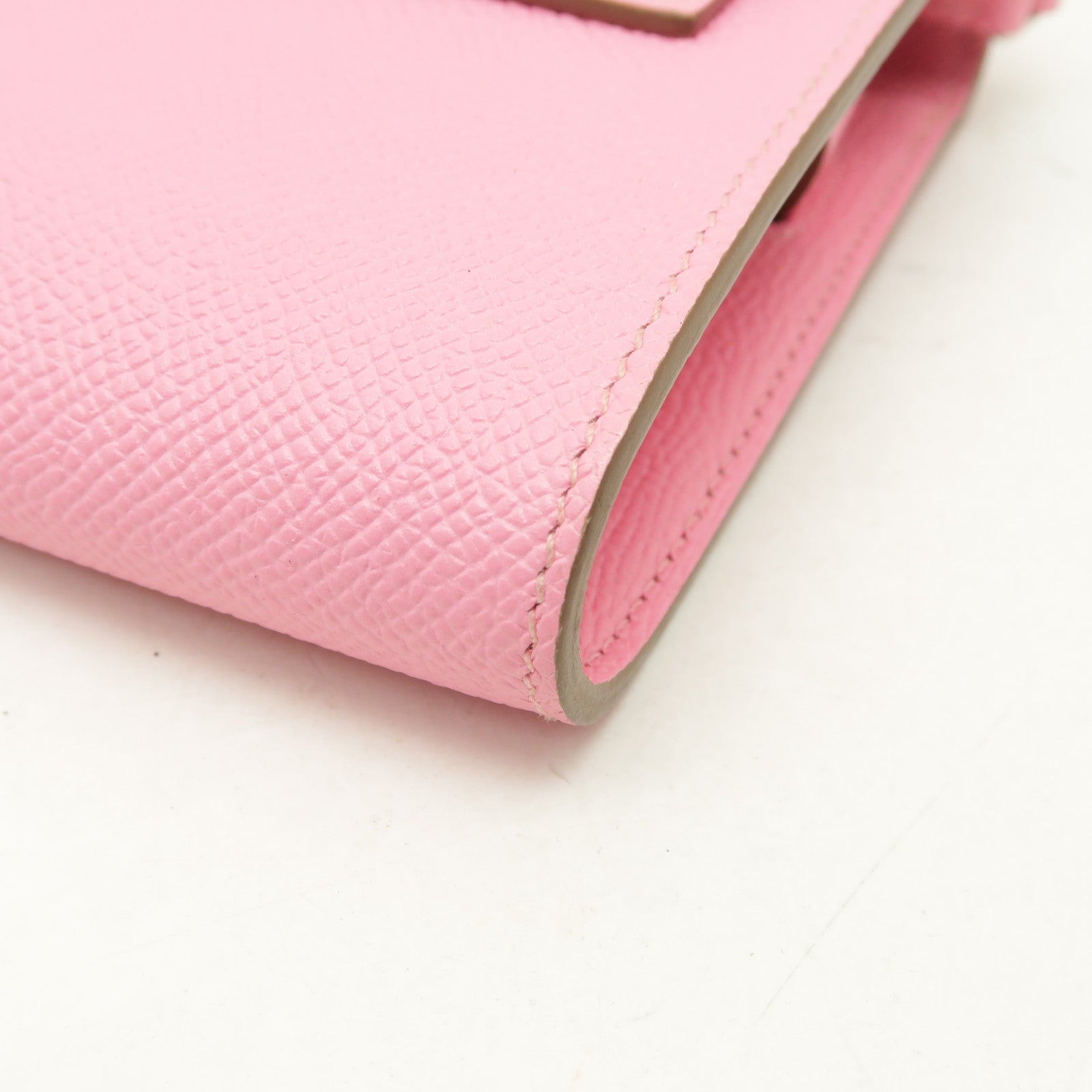 HERMES Epsom皮革Kelly To Go銀扣肩背袋Rose Confetti粉紅色