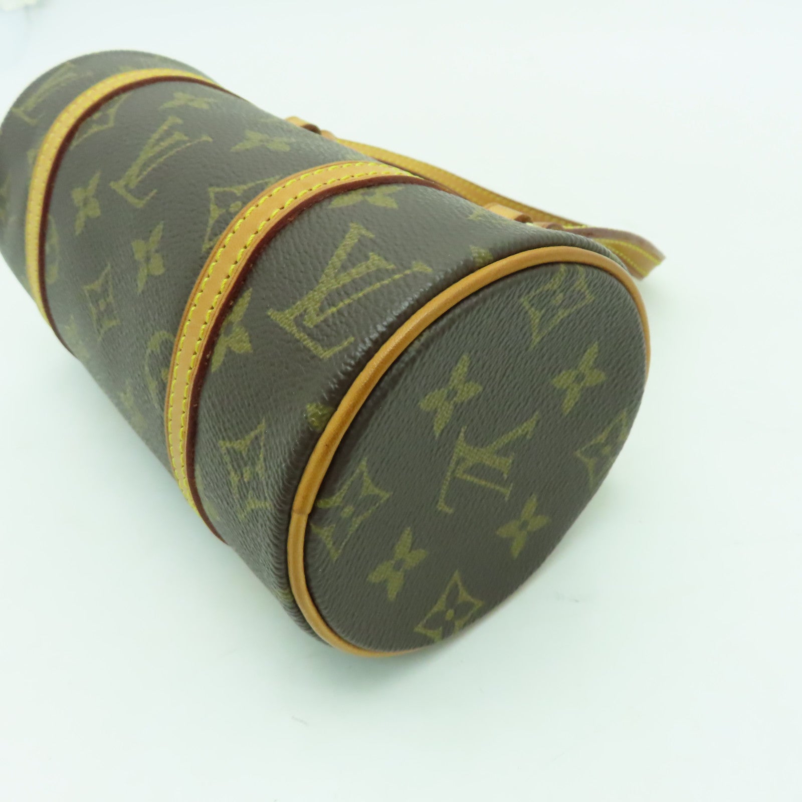 LOUIS VUITTON Monogram Papillon金扣手挽袋啡色