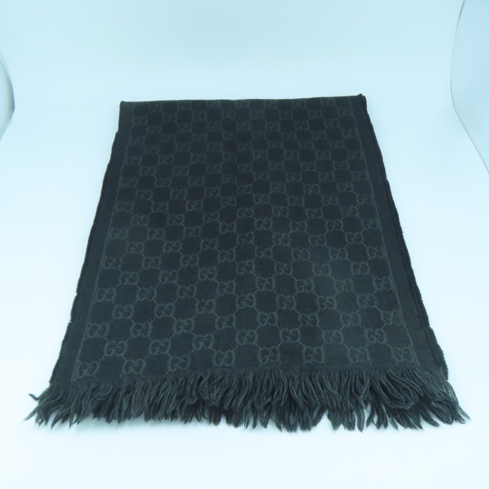 GUCCI Wool Scarf Scarf Black