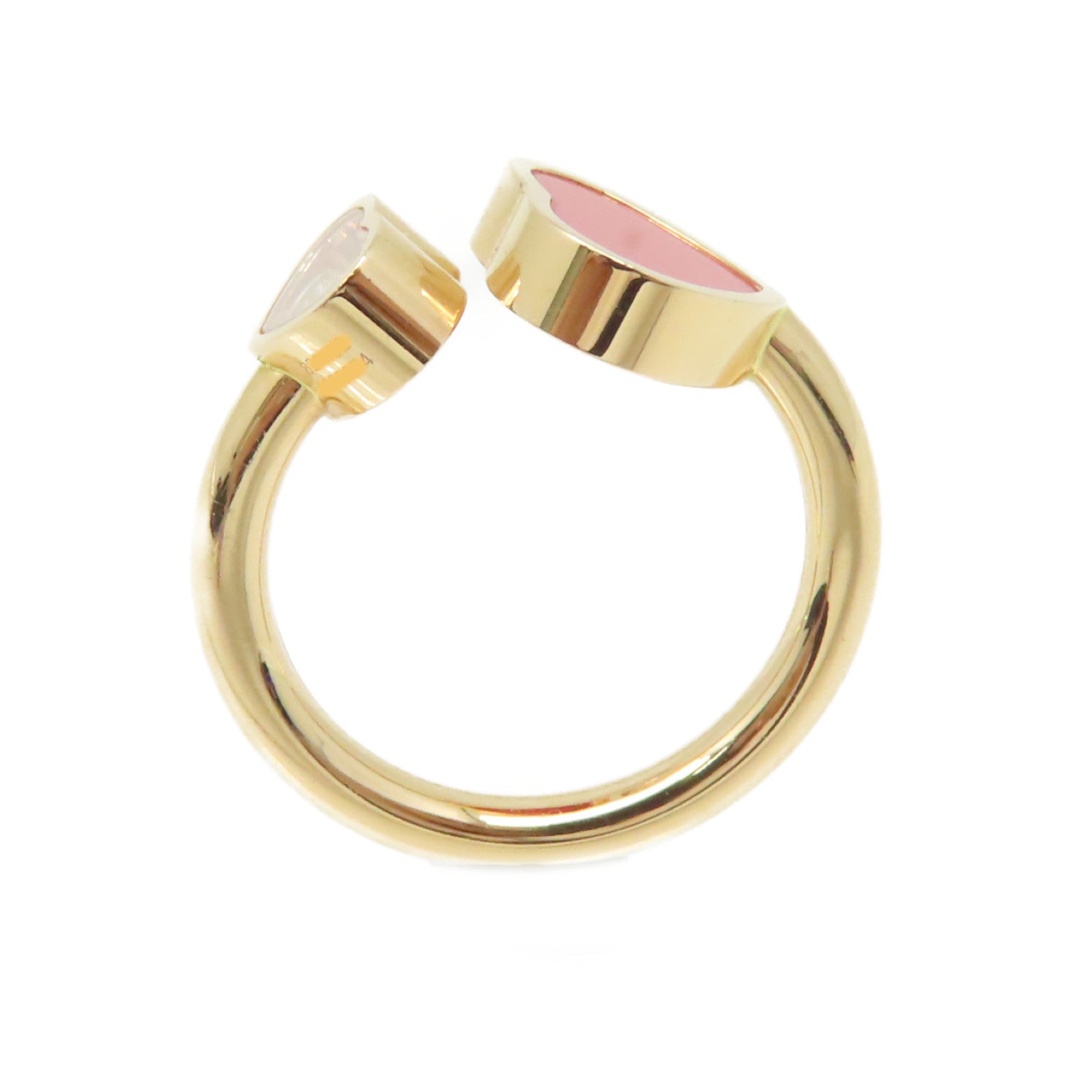 Chopard 18K玫瑰金Happy Heart Ring 0.04ct鑽石戒指US#5.5