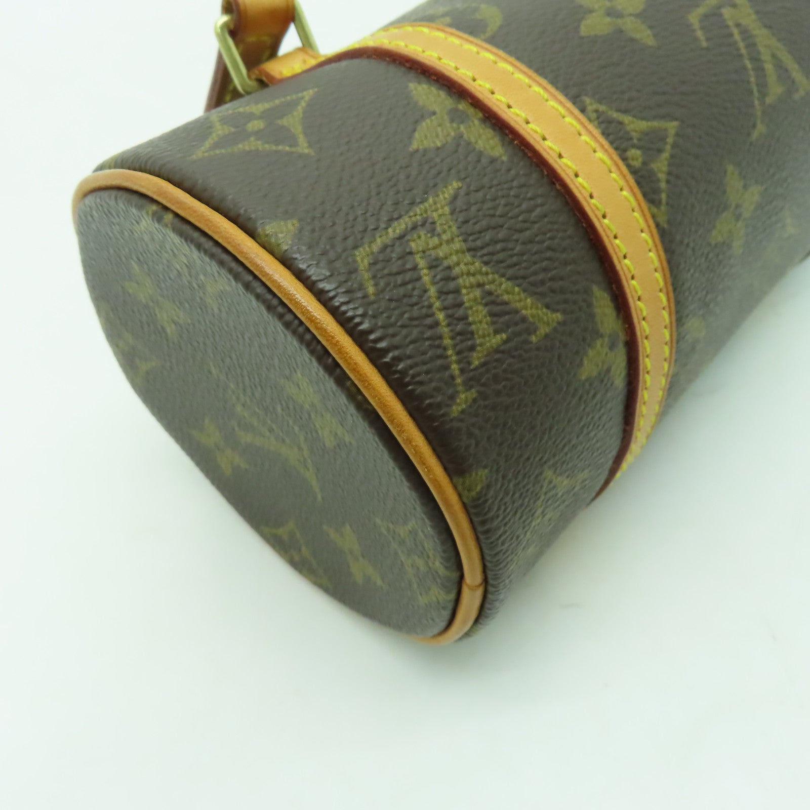 LOUIS VUITTON Monogram Papillon金扣手挽袋啡色