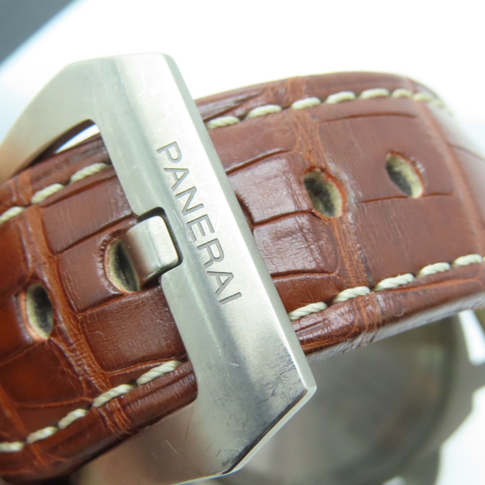 PANERAI Luminor Marina鳄鱼皮革带/不锈钢手表自动机芯黑色