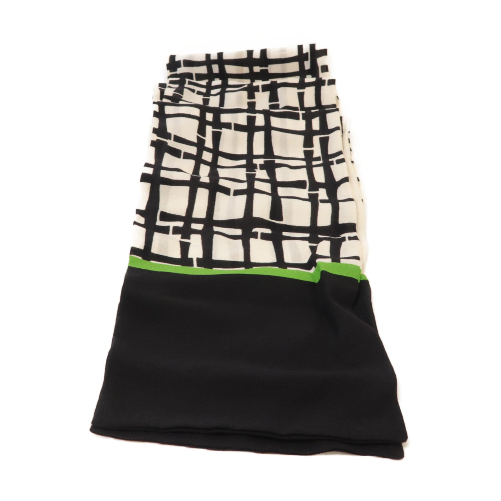 GUCCI 絲質Scarf絲巾黑色/白色